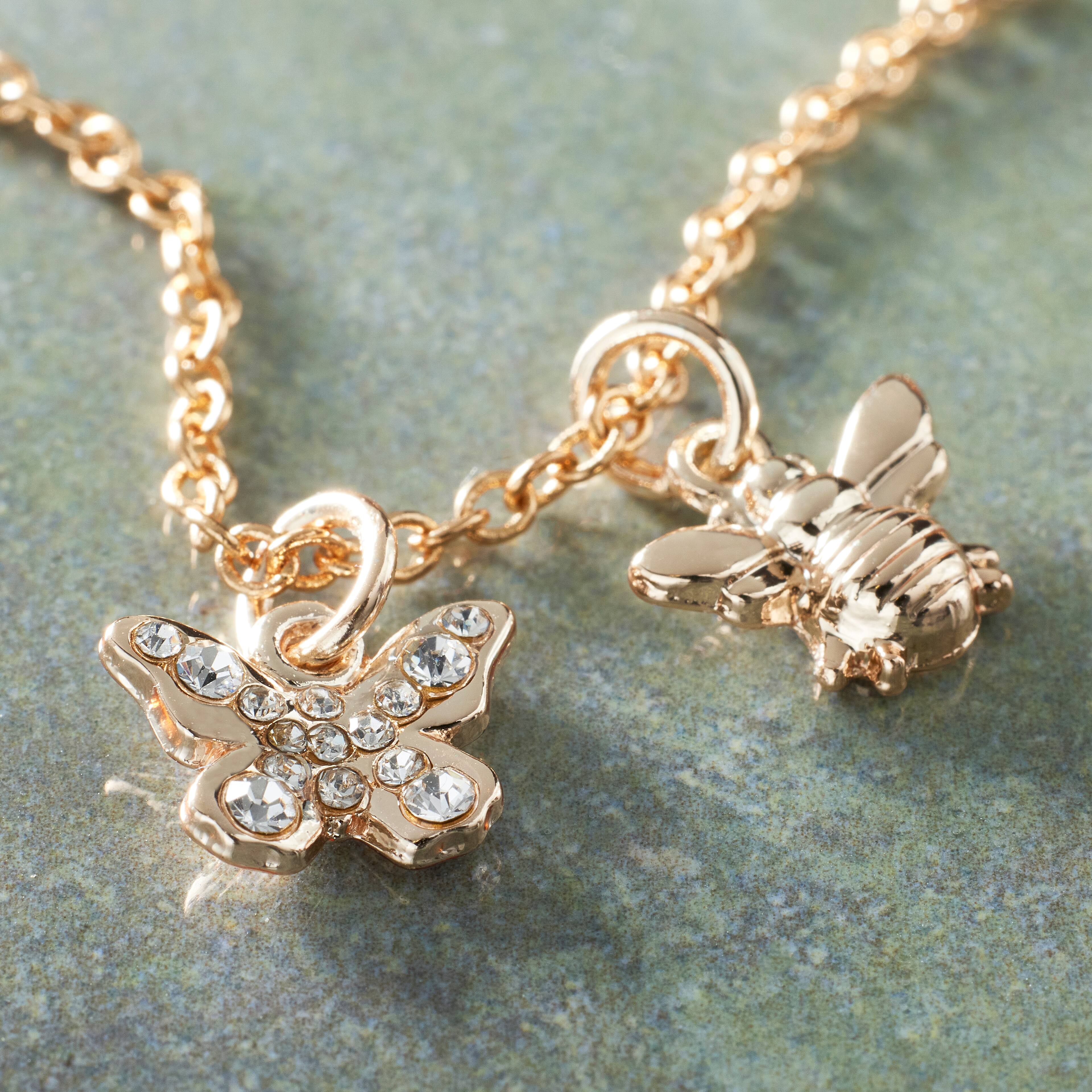 Charmalong&#x2122; 14K Gold Butterfly &#x26; Bee Charms by Bead Landing&#x2122;