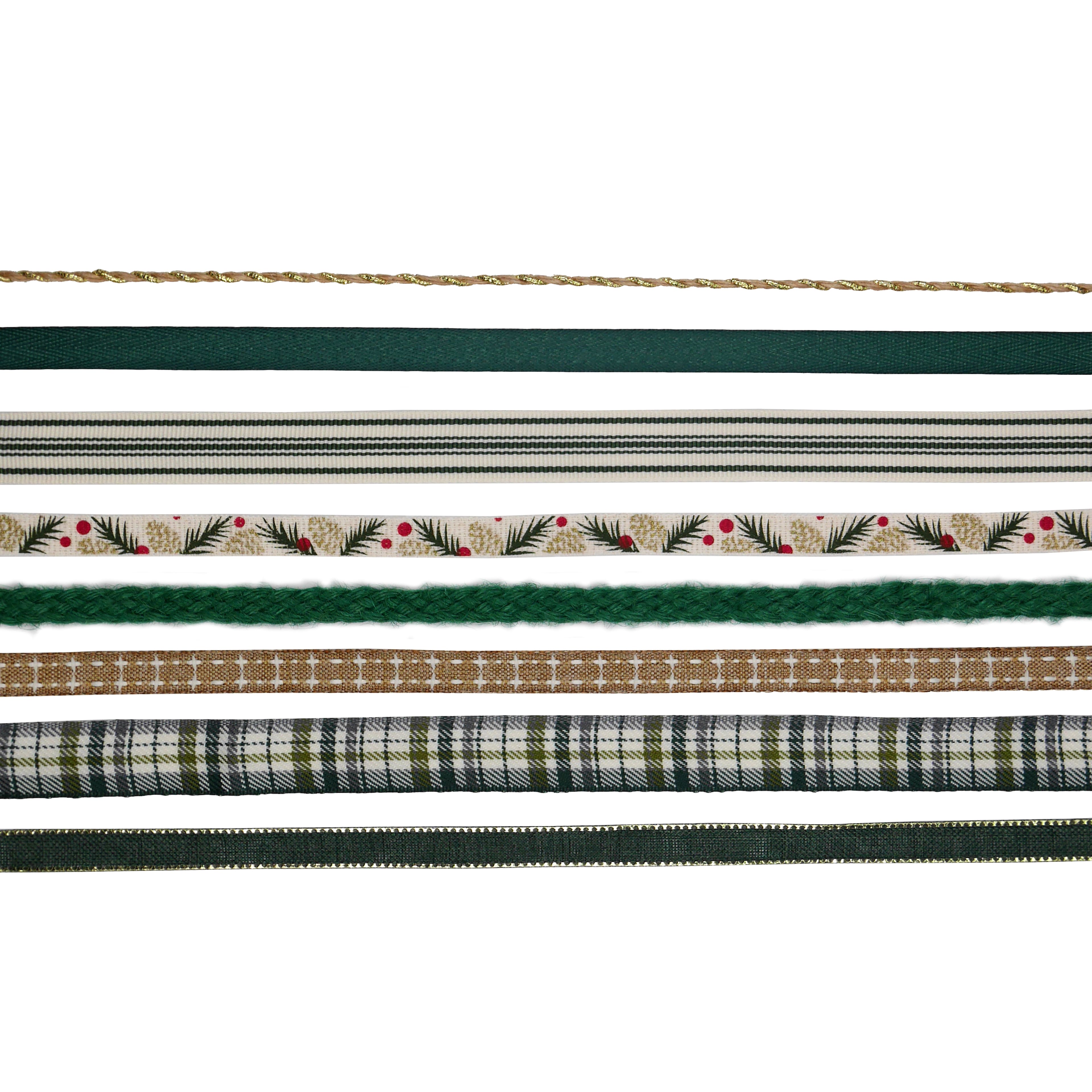 Green &#x26; Natural Christmas Value Pack Ribbon by Celebrate It&#xAE;