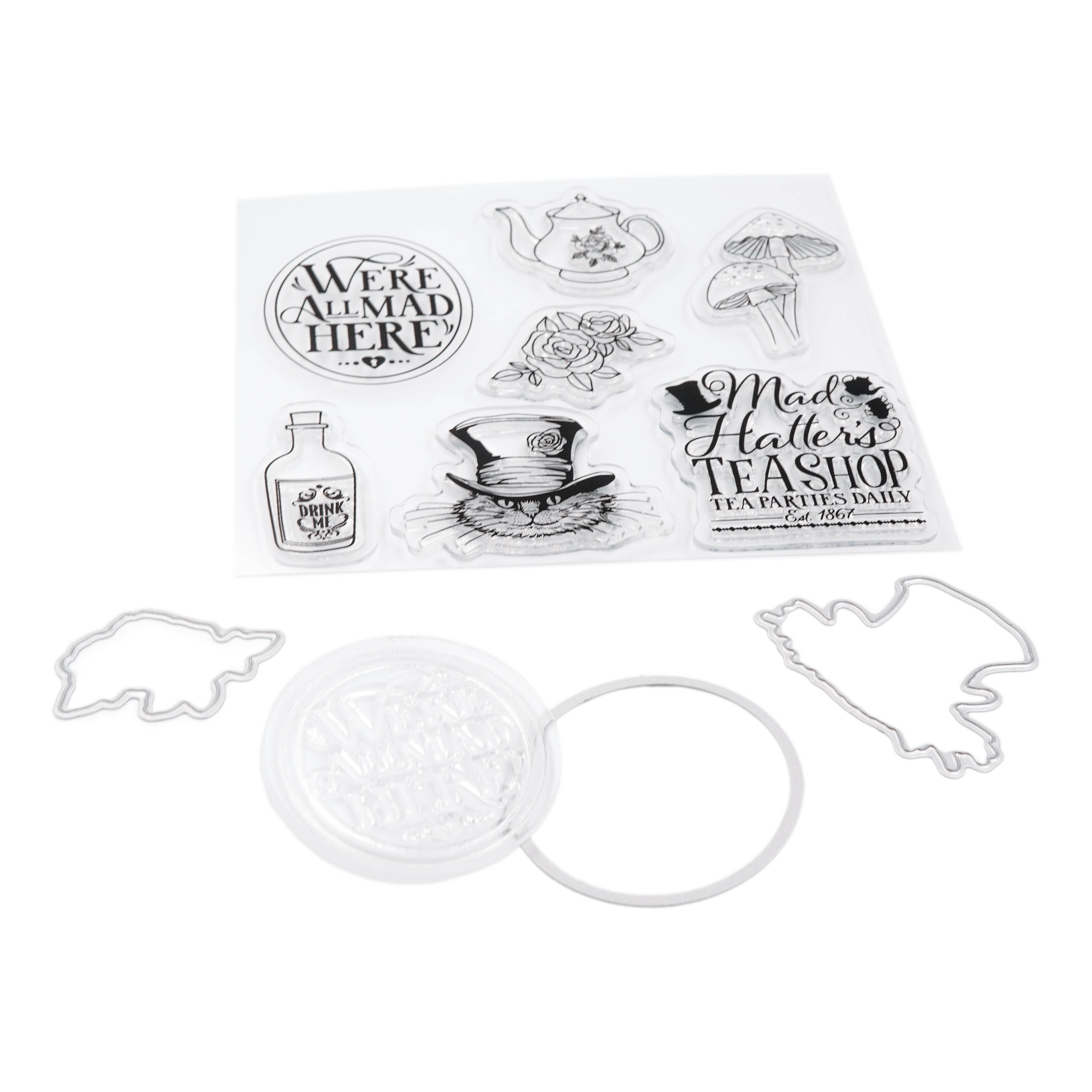 Mad Hatter's Teashop Clear Stamp & Die Set by Recollections®