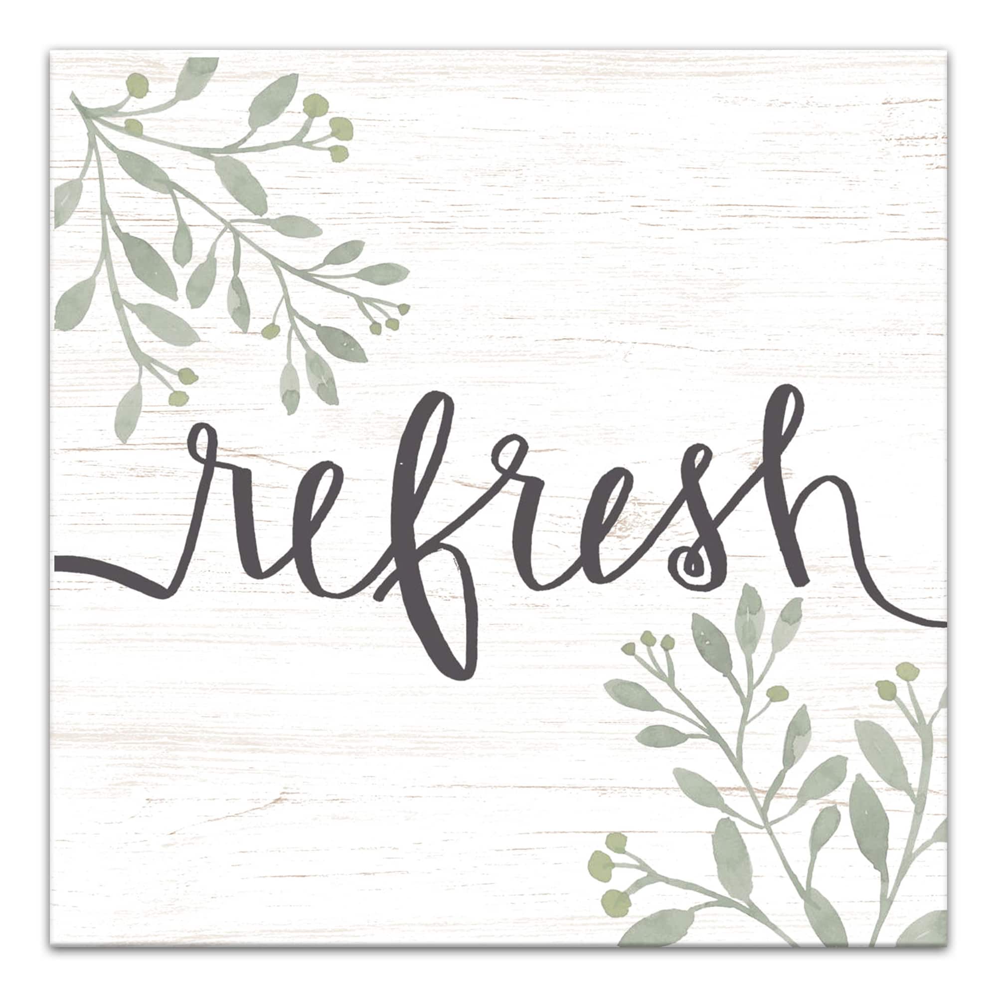 Refresh Floral 12" x 12" Canvas Wall Art