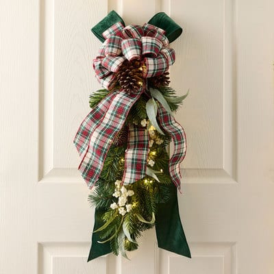 Christmas Ribbon Swag
