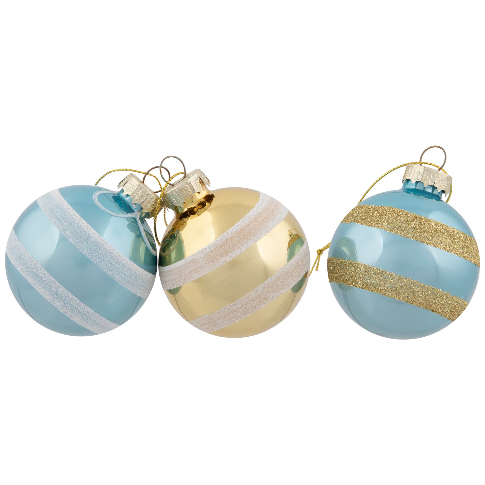 12ct. 2.5" Frosted & Glittered Multicolor Glass Ball Ornaments