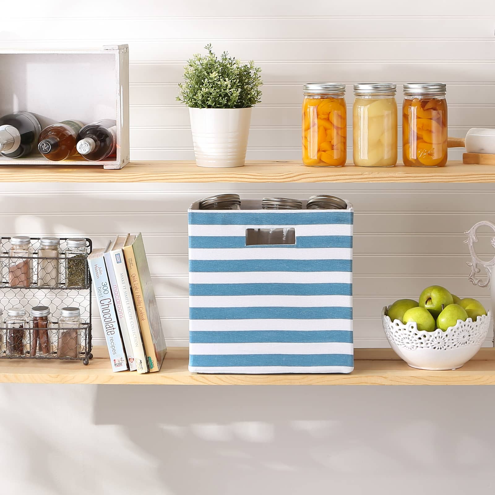 DII&#xAE; Striped Square Storage Cube