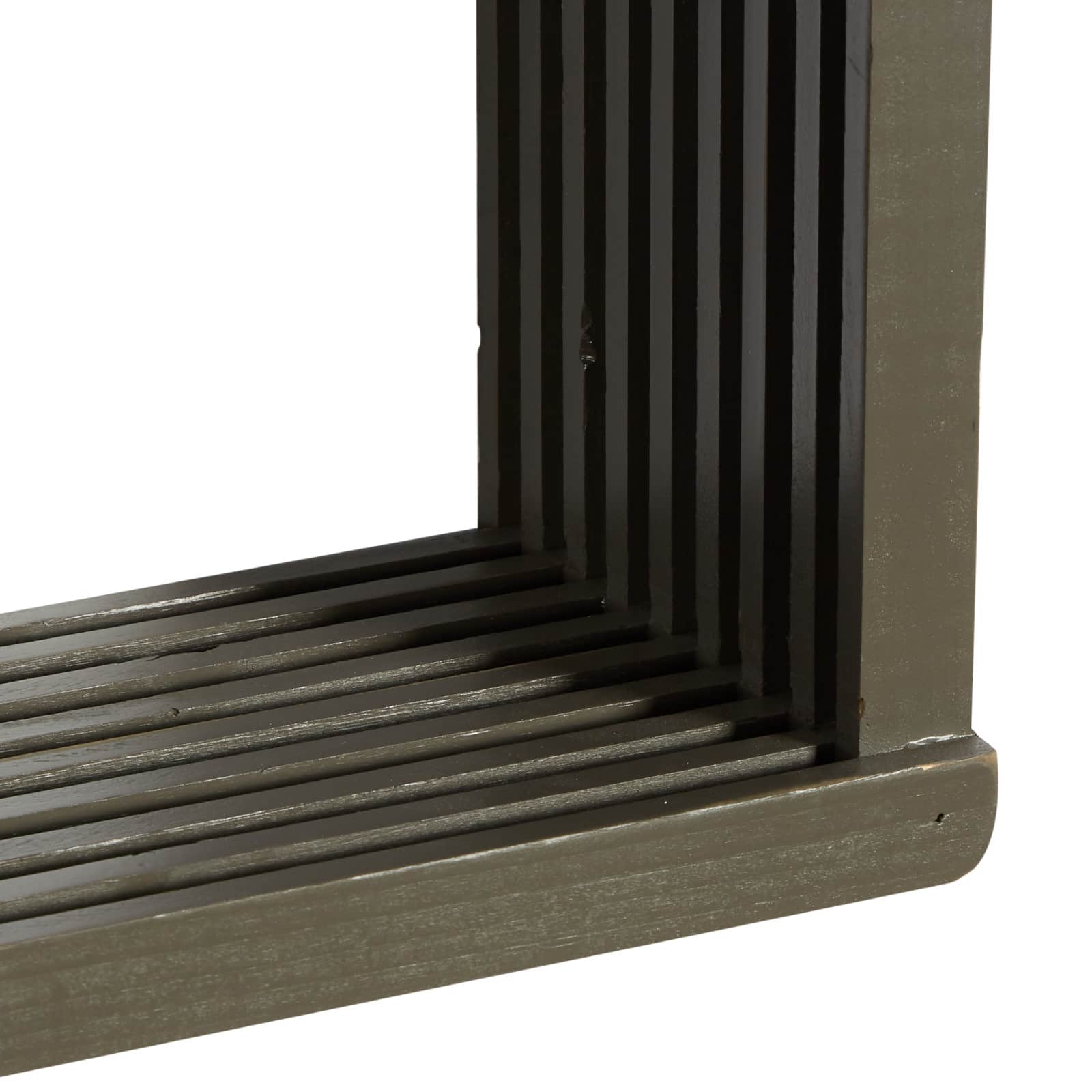 Gray Wood Contemporary Wall Shelf, 12&#x22; x 23&#x22; x 7&#x22;