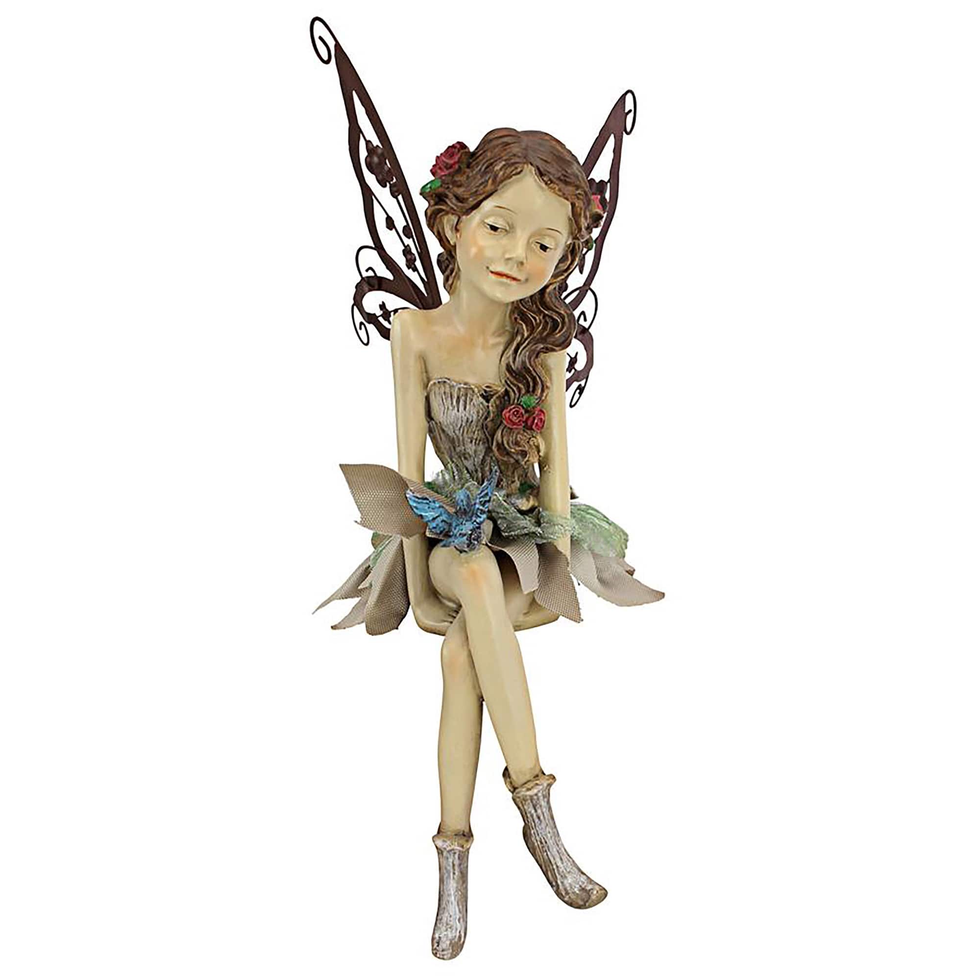 Design Toscano 12.5&#x22; Fannie the Fairy Sitting Statue