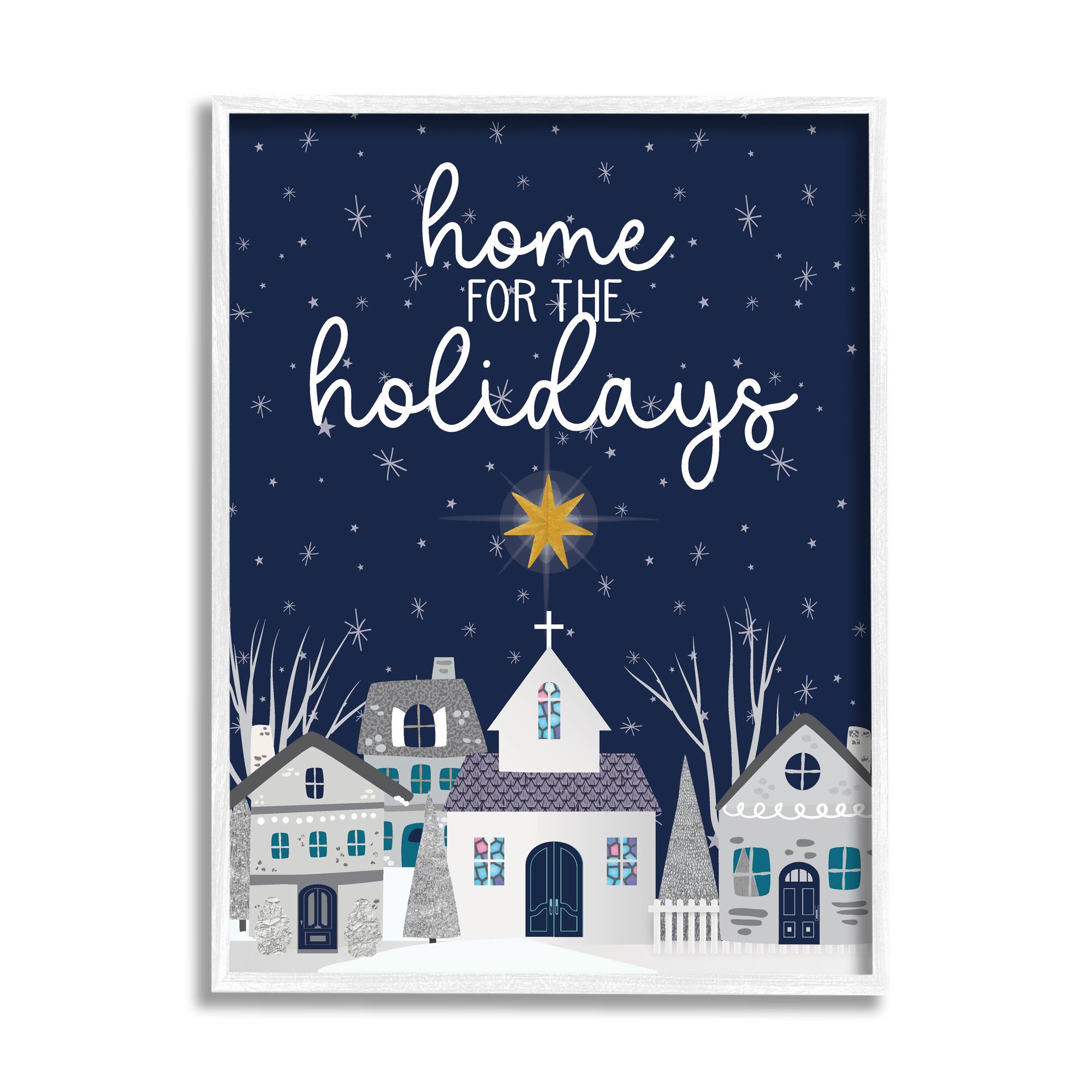 Stupell Industries Home For The Holidays Night Sky Framed Giclee Art