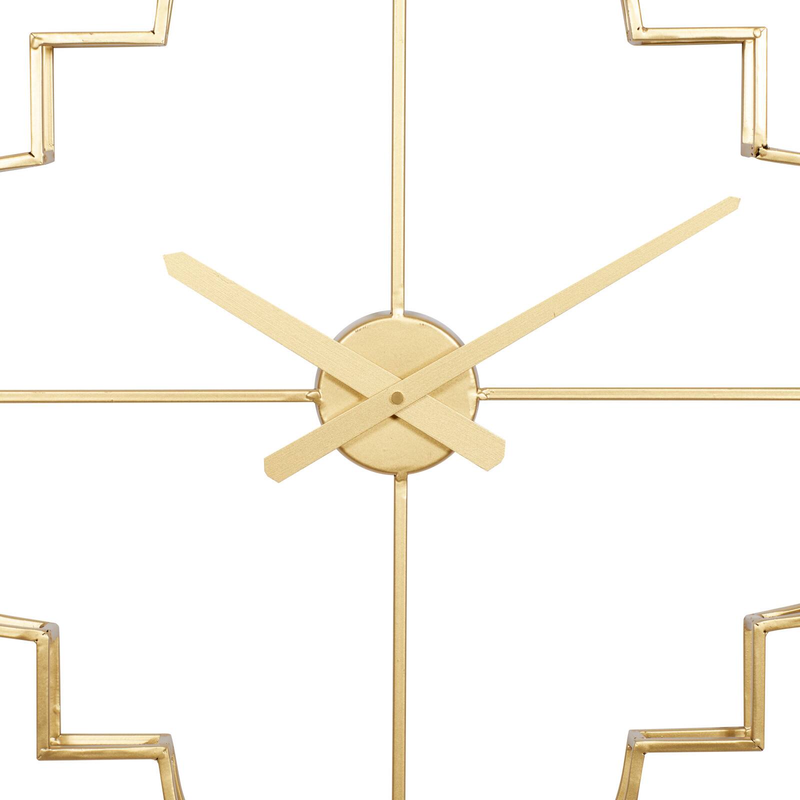 CosmoLiving by Cosmopolitan 24&#x22; Gold Metal Glam Wall Clock