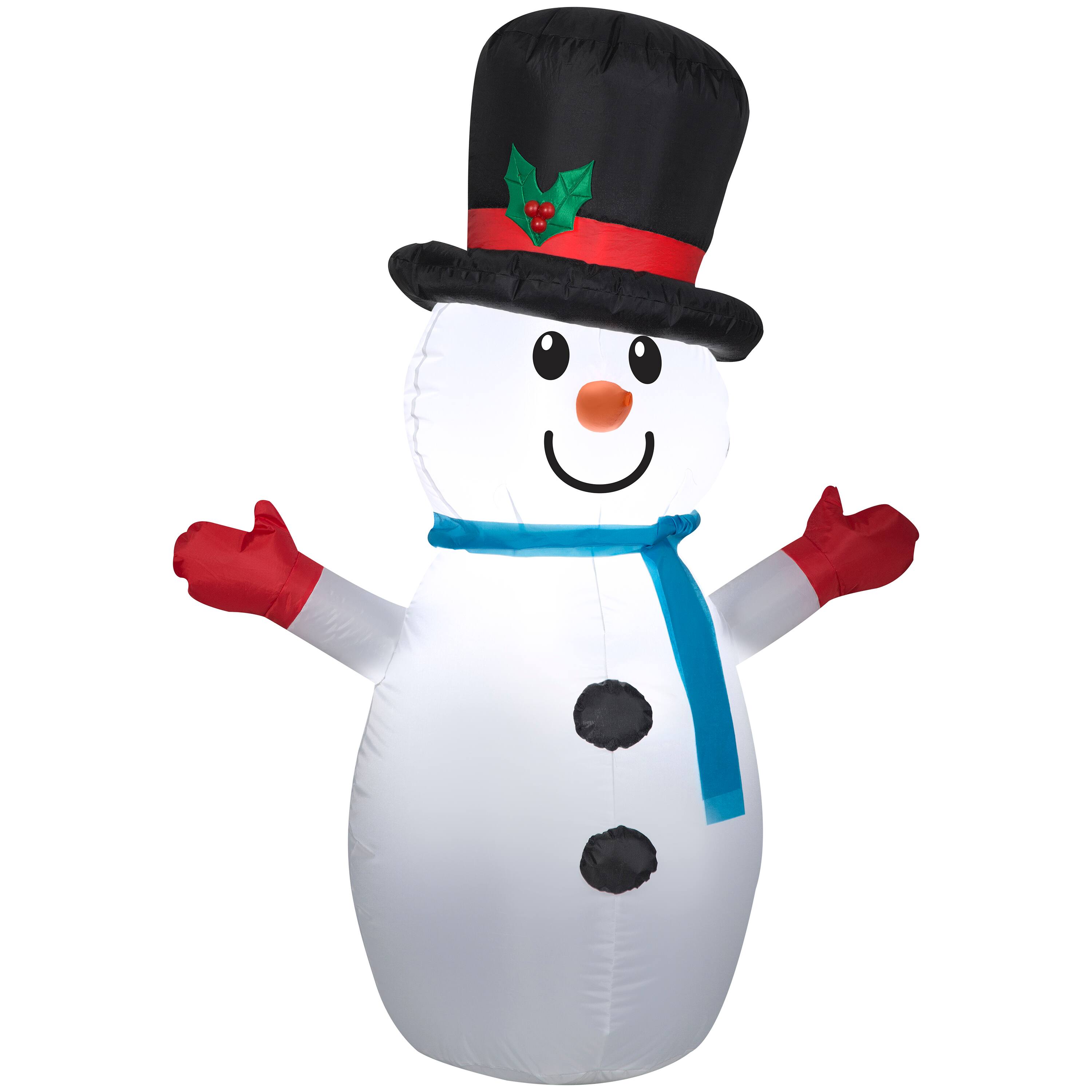 4ft. Airblown&#xAE; Inflatable Christmas Little Snowman in Top Hat