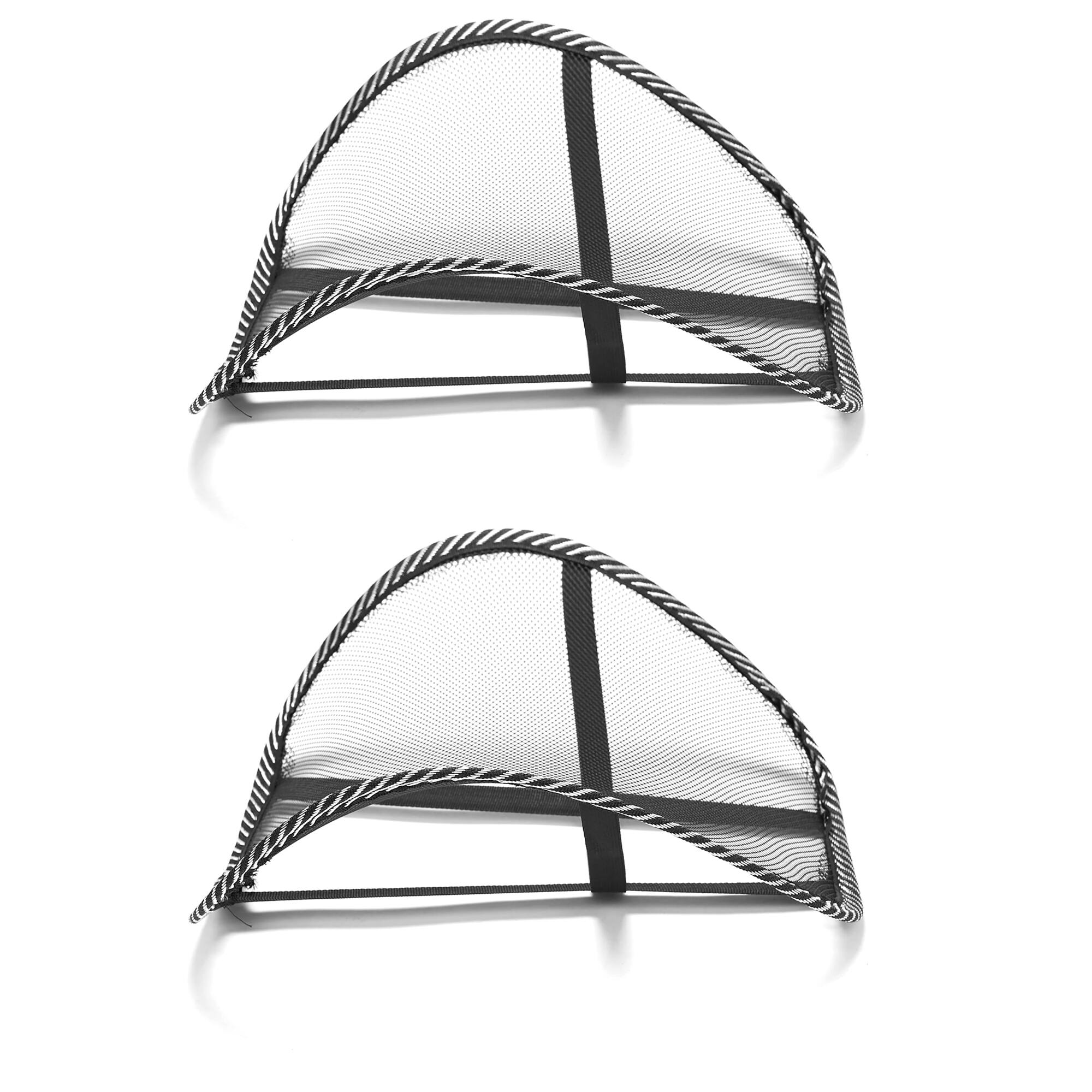 Mind Reader Black Mesh Lumbar Support Adjustable Cushion Set