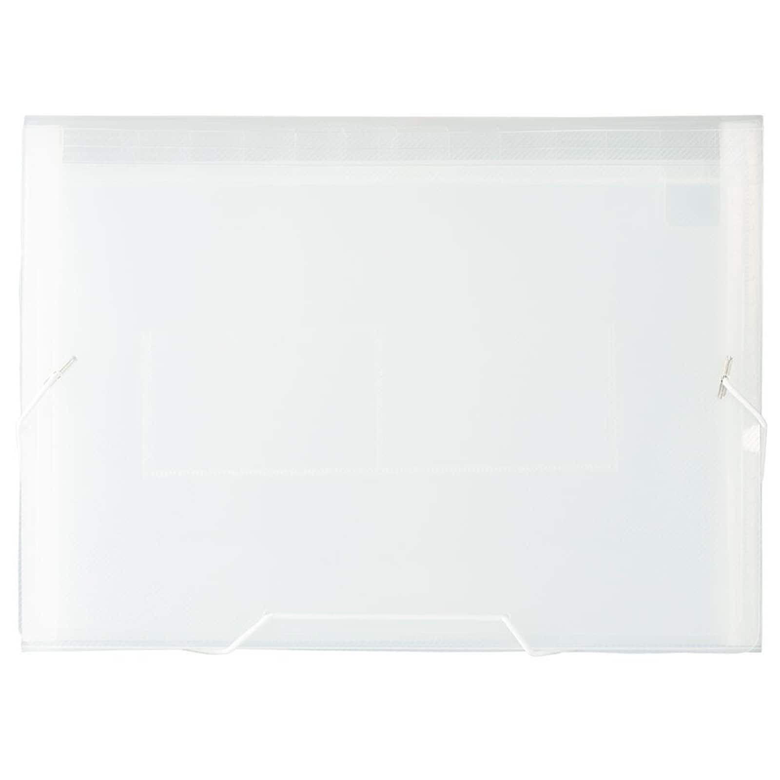 JAM Paper 9" x 13" Clear Plastic 6 Pocket Expanding Accordion File Folder, 2ct.