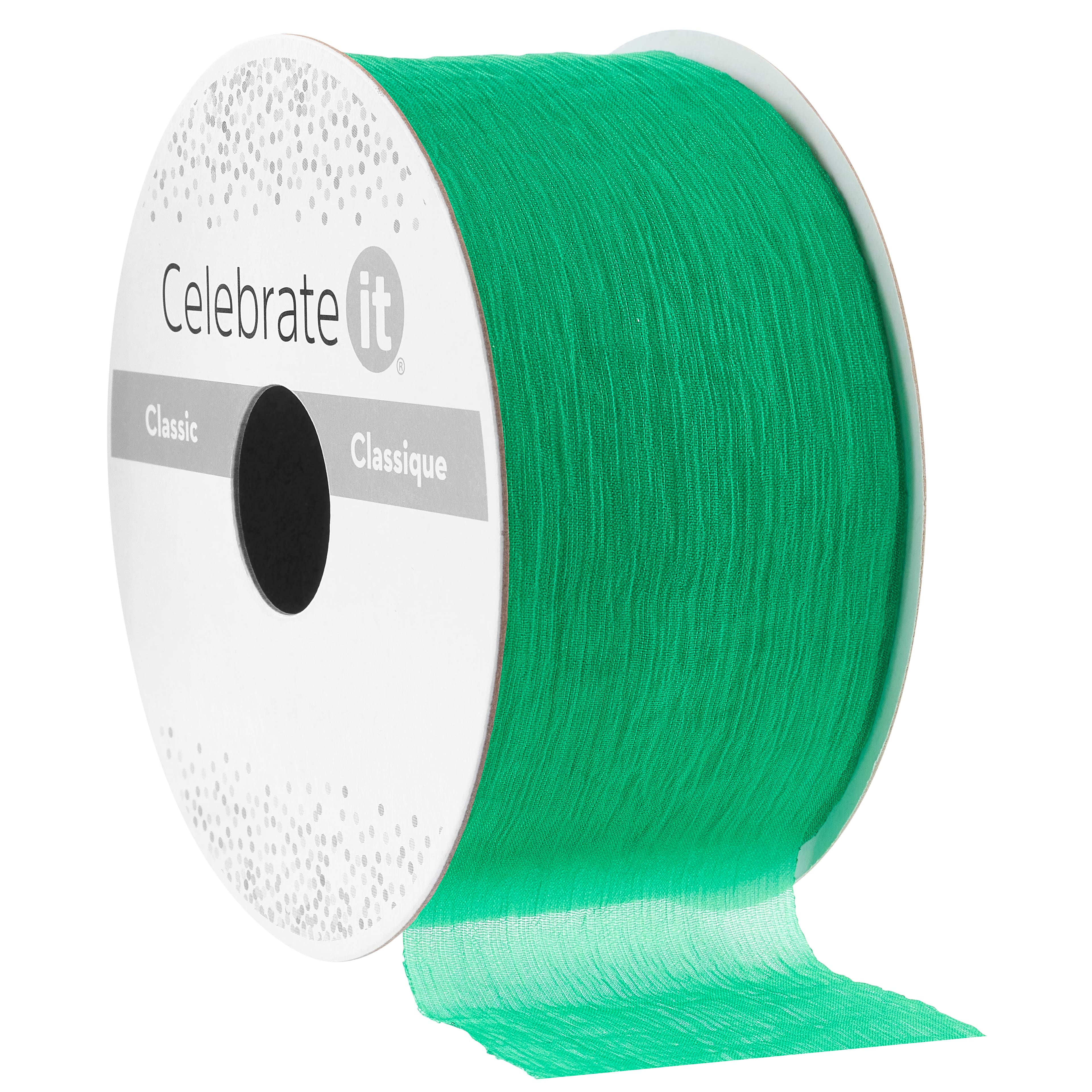 1.5&#x22; x 3yd. Crinkle Sheer Cut Edge Ribbon by Celebrate It&#x2122;