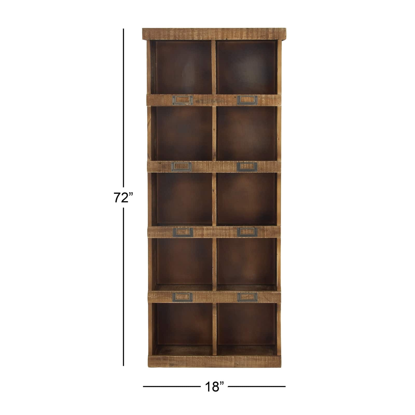 Brown Wood Rustic Wall Shelf, 42&#x22; x 18&#x22; x 7&#x22;