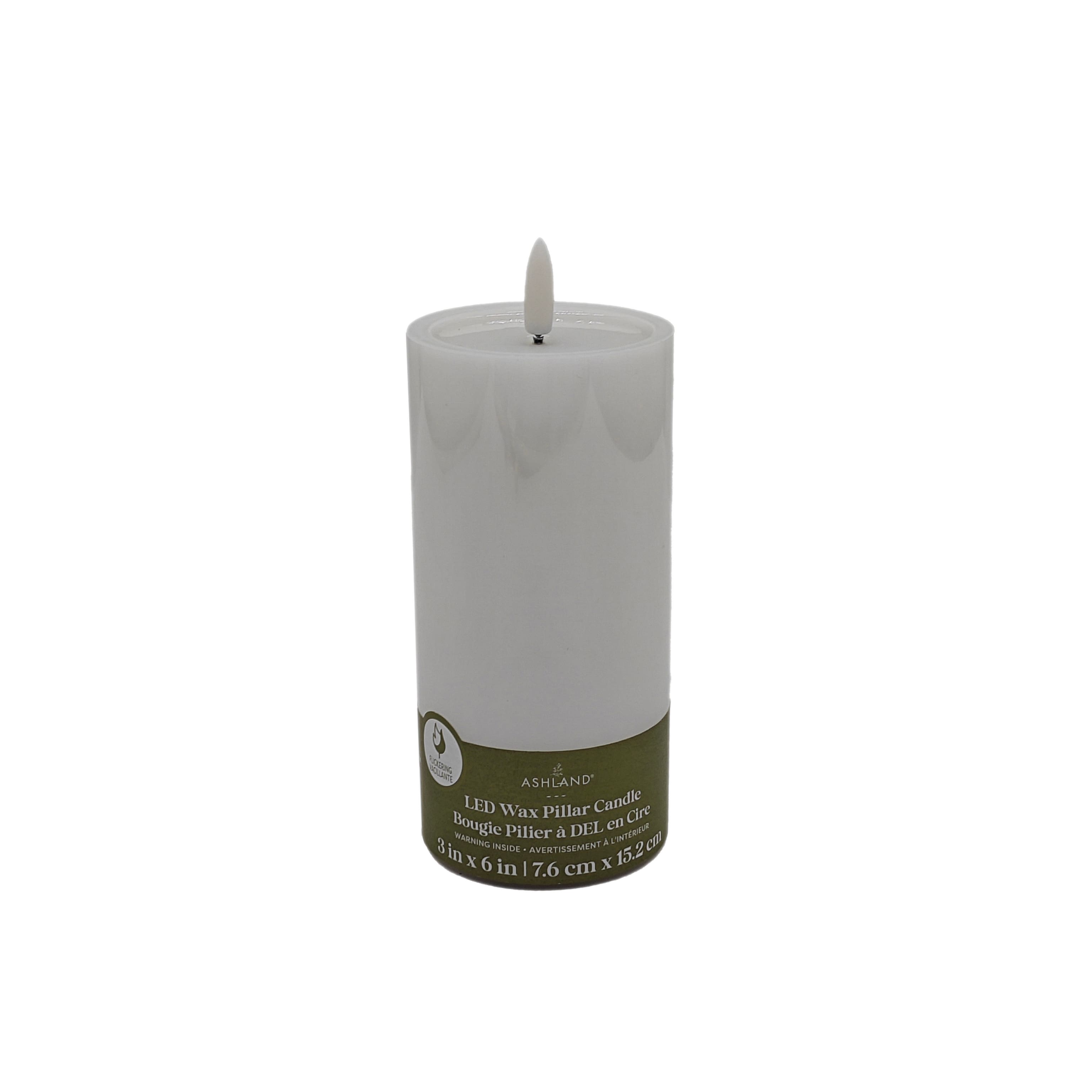 3&#x22; x 6&#x22; Flickering LED Wax Pillar Candle by Ashland&#xAE;