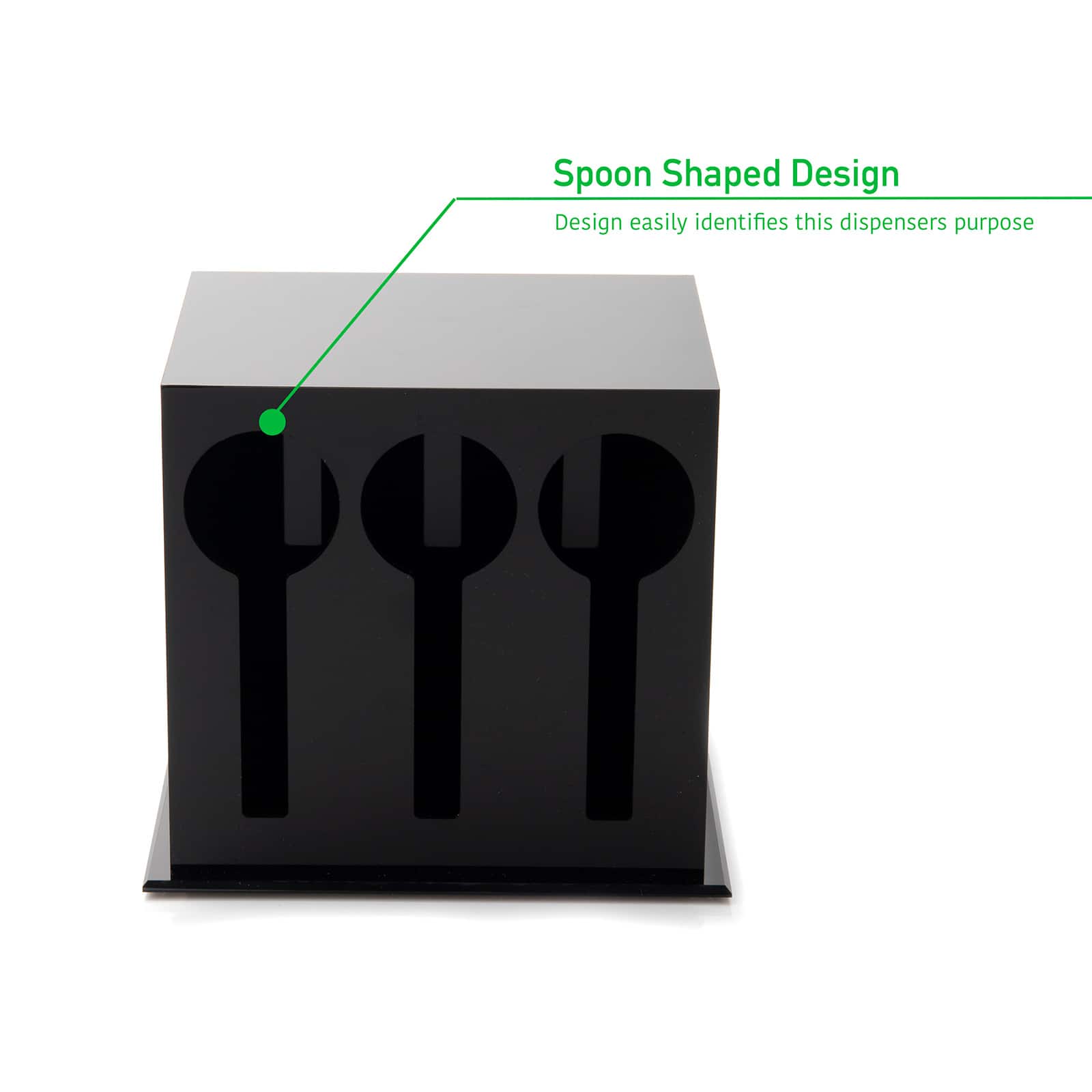 Mind Reader Black 3 Compartment Plastic Utensil Dispenser & Cutlery Organizer