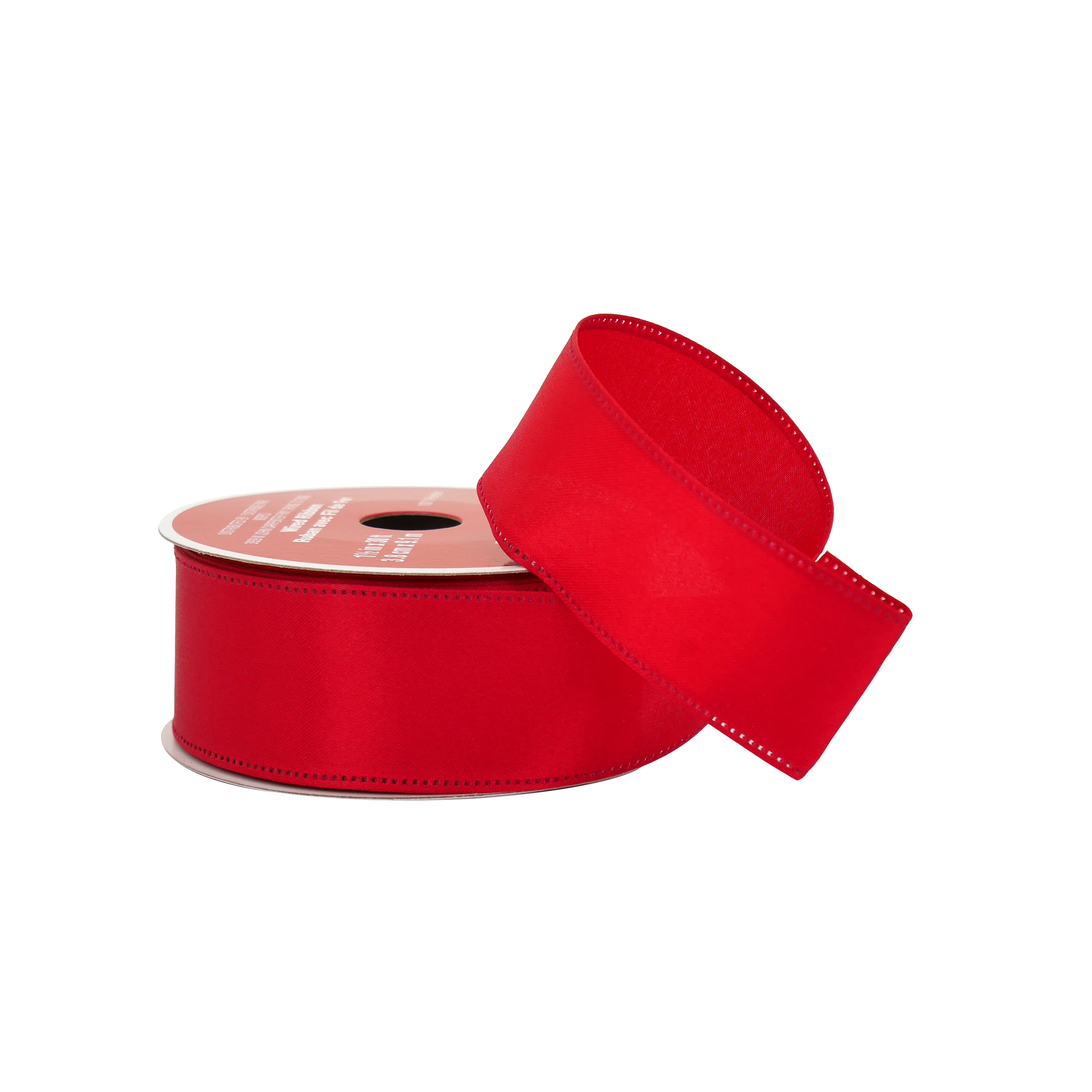 1.5&#x22; x 30ft. Red Wired Sateen Ribbon by Celebrate It&#xAE;