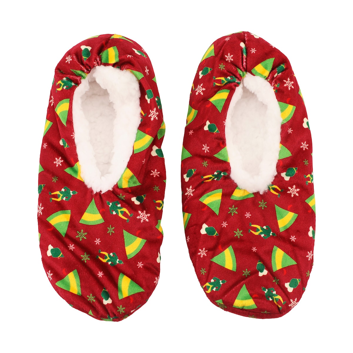 Elf™ Hats & Silhouettes Red Adult Sherpa-Lined Slipper Socks