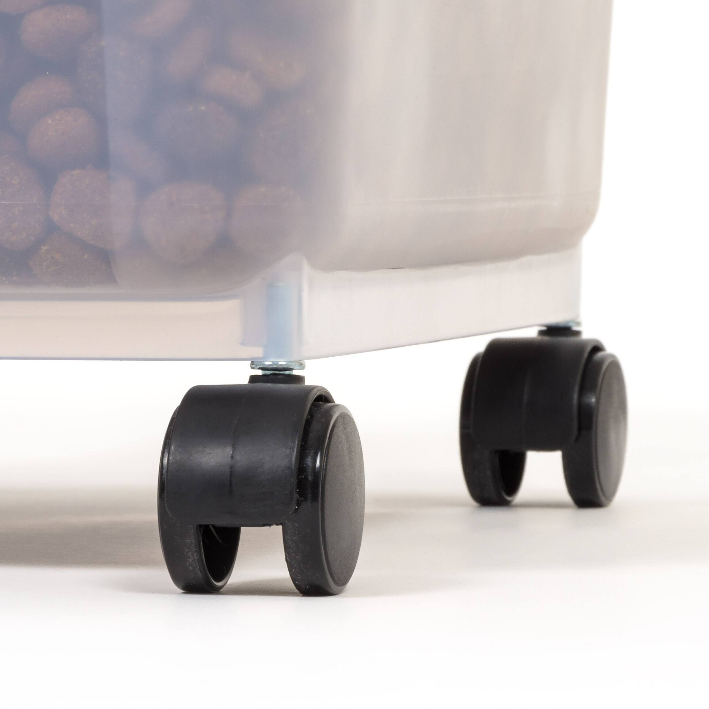 IRIS Clear, White, Black, Dark Gray 55qt. Food Container With Sealed Top & Scoop