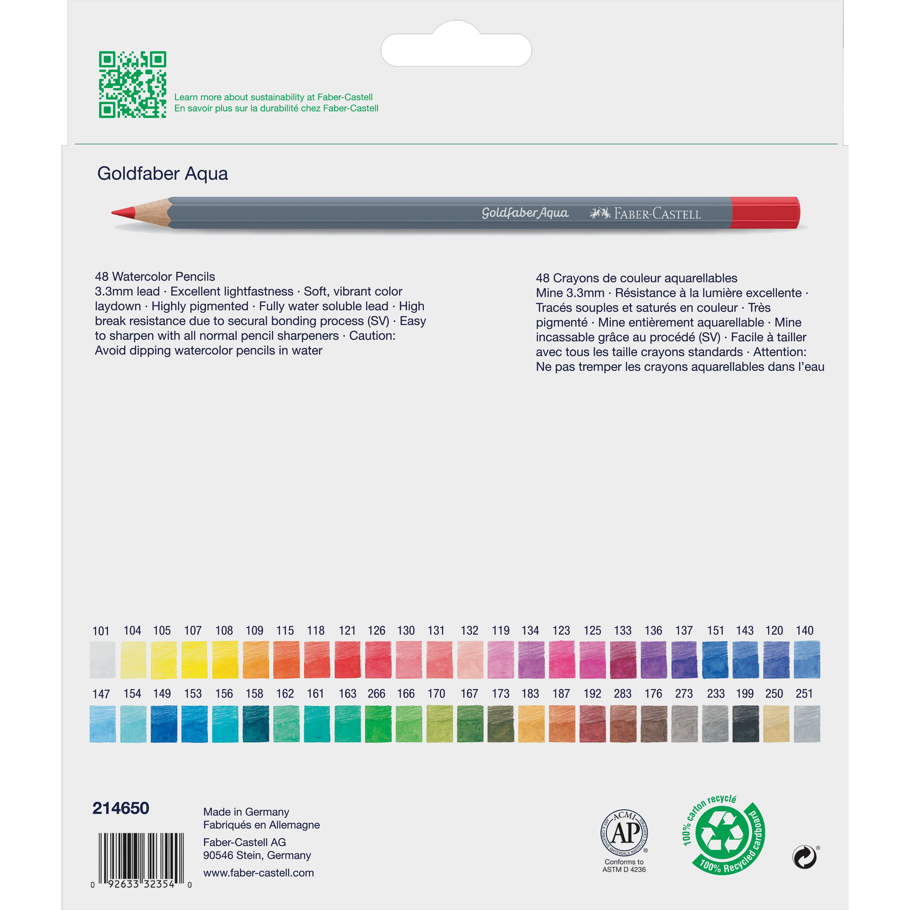 Faber-Castell&#xAE; Goldfaber Aqua 48 Color Watercolor Pencil Set