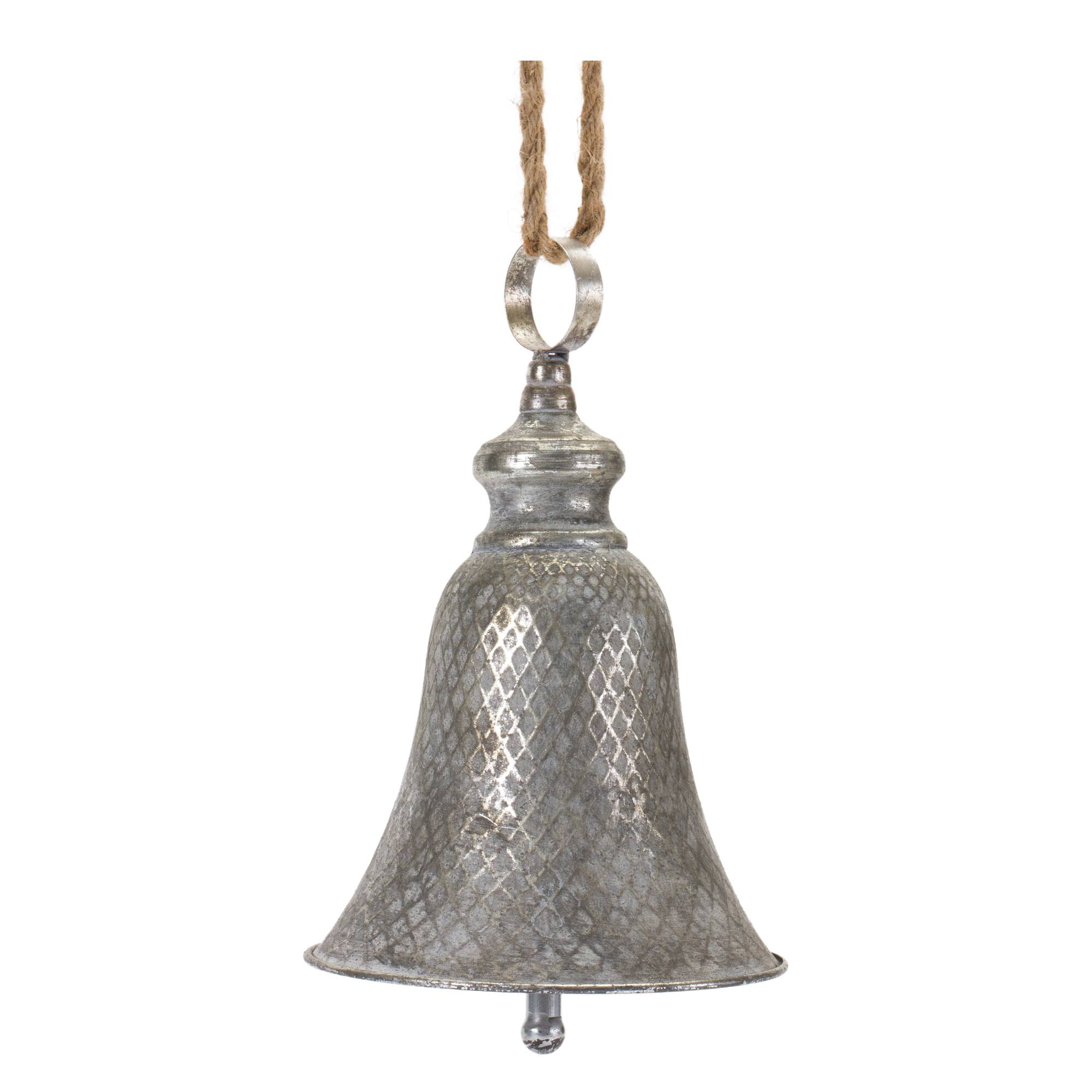 2ct. Rustic Metal Bell Ornaments