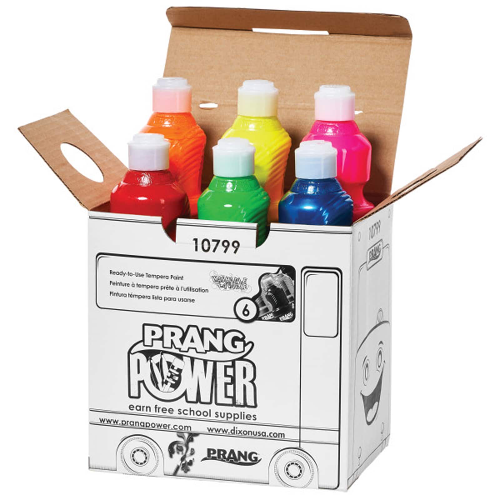 Prang® Washable 16oz. Ready-to-Use Paint Fluorescent Metallic & Glitter Paint, 6ct.