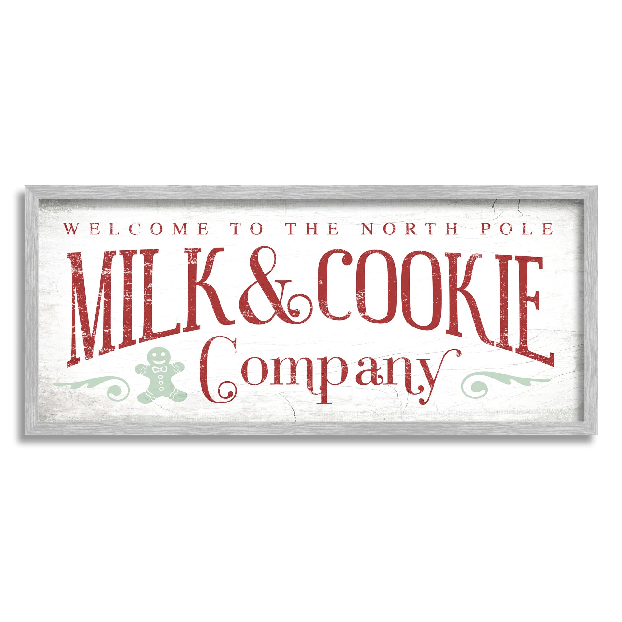 Stupell Industries Milk & Cookie Company Sign Framed Giclee Art