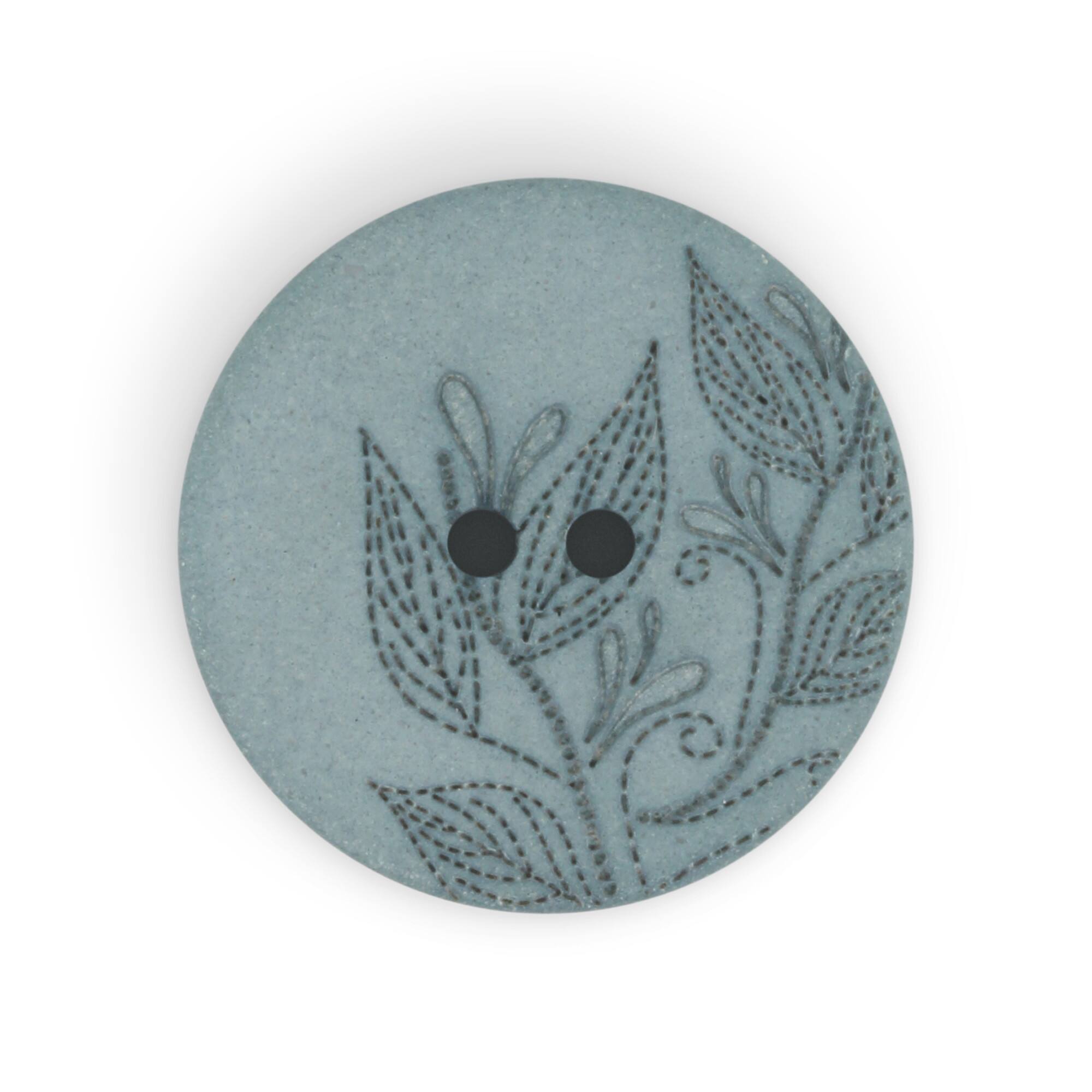 Dritz® 23mm Recycled Hemp Round Floral Button, 6ct.