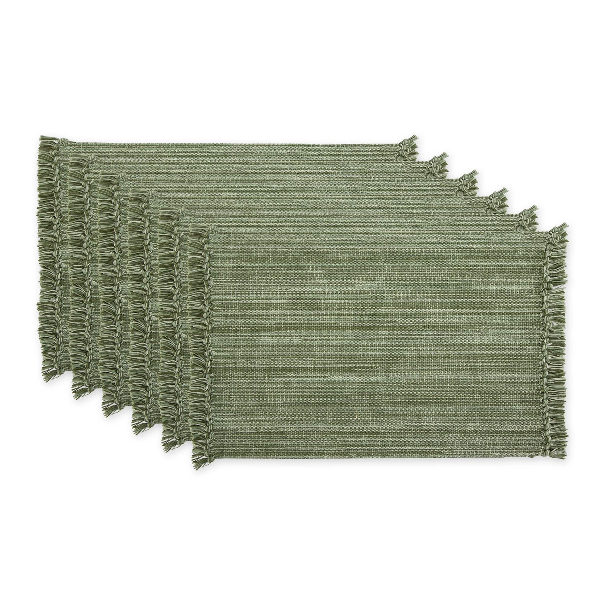 DII® Variegated Fringe Cotton Placemats, 6ct.