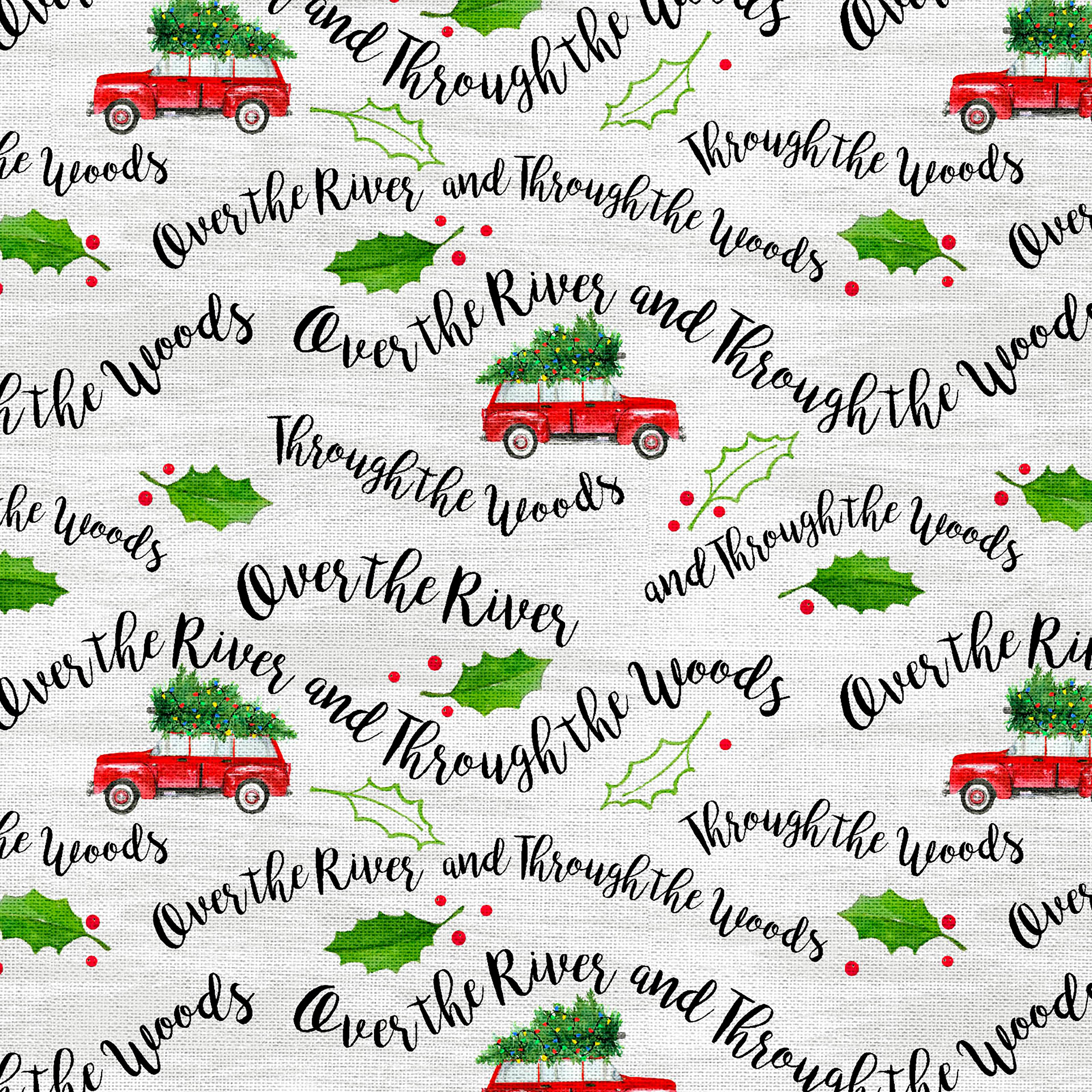 Fabric Editions White Over the River Cotton Fabric