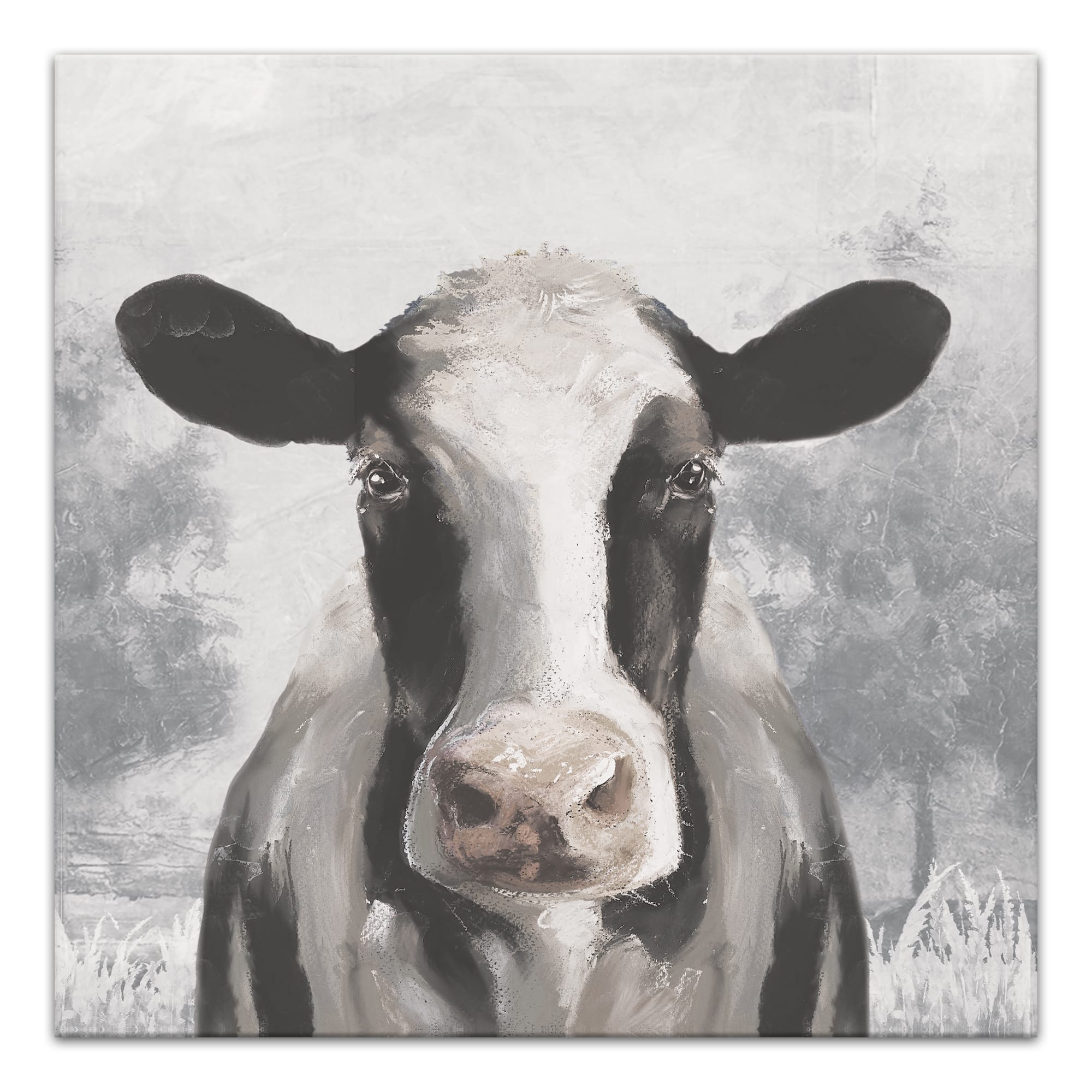 Sophisticated Cow 20" x 20" Canvas Wall Art