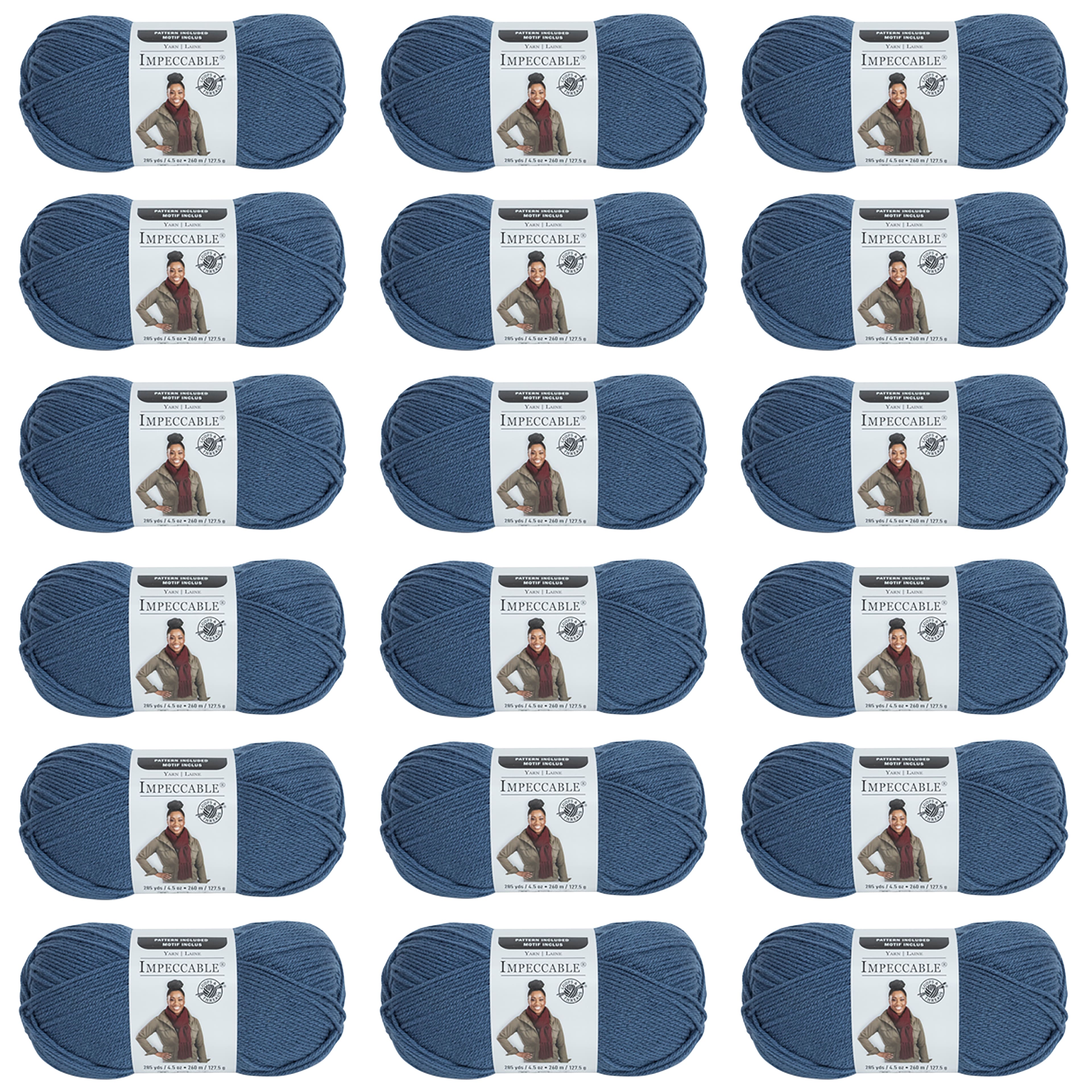 18 Pack: Impeccable&#xAE; Solid Yarn by Loops &#x26; Threads&#xAE;