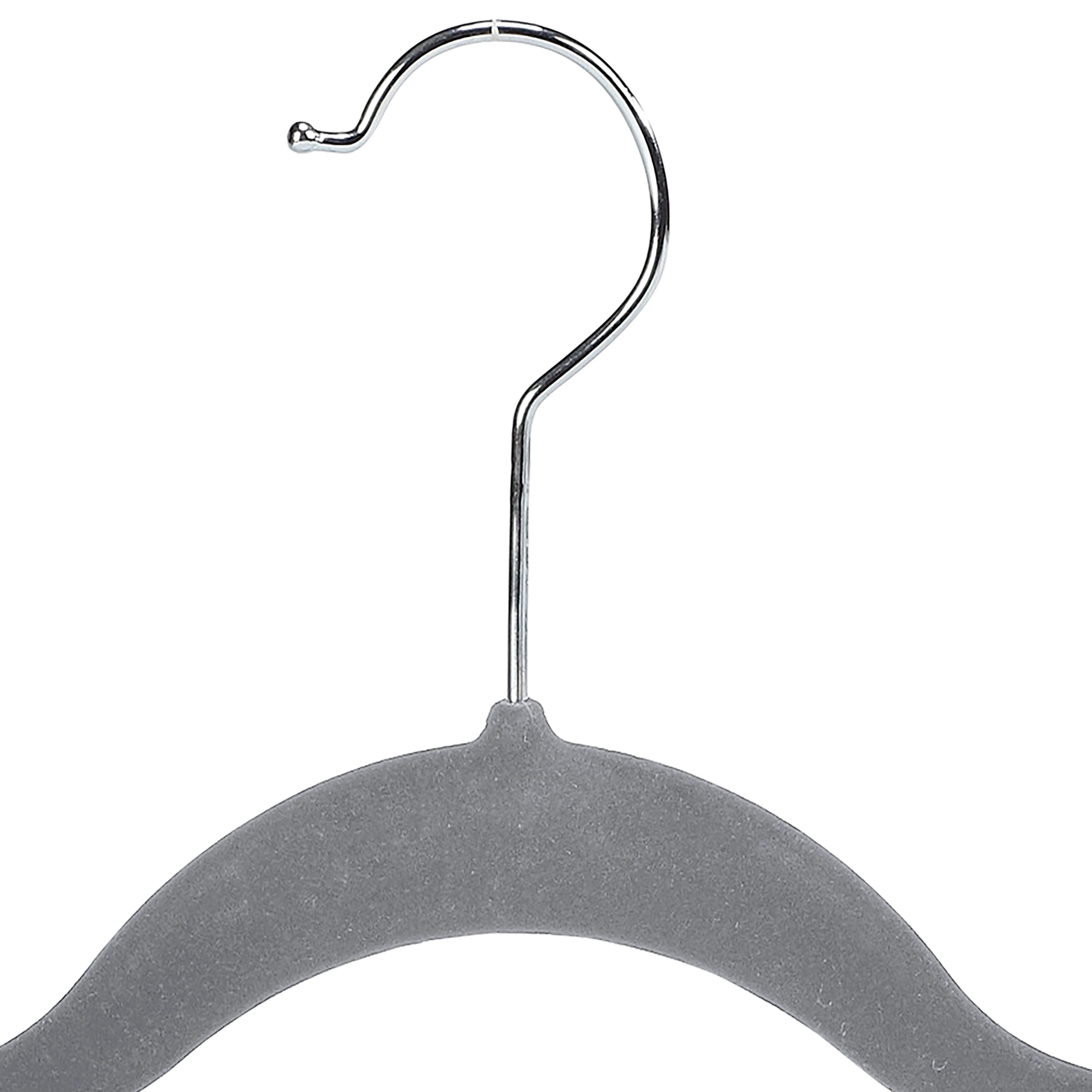 Simplify Slim Velvet Hangers with Clips, 6ct.