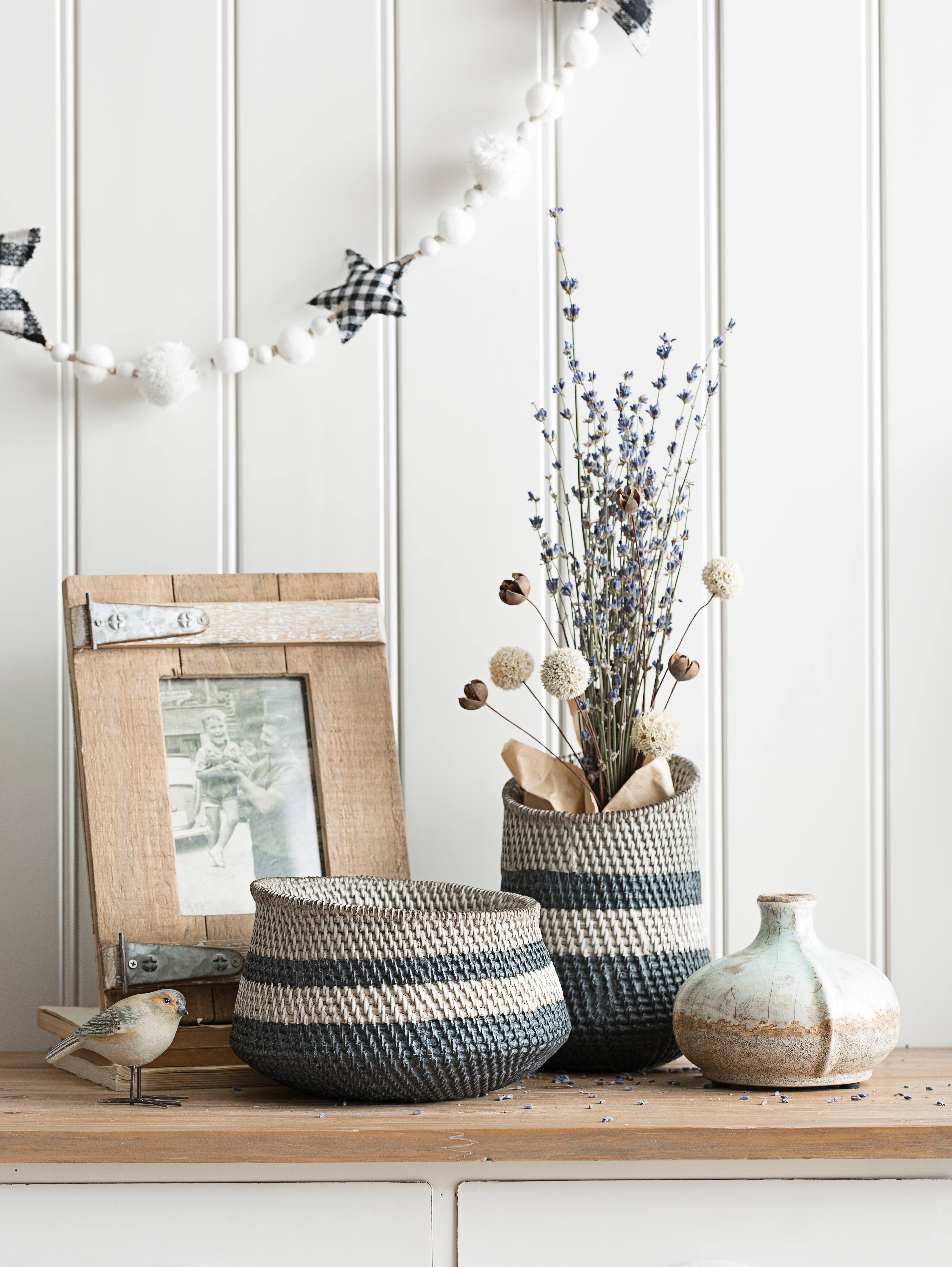 Hello Honey® Distressed Finish Brown & White Terracotta Vase Set