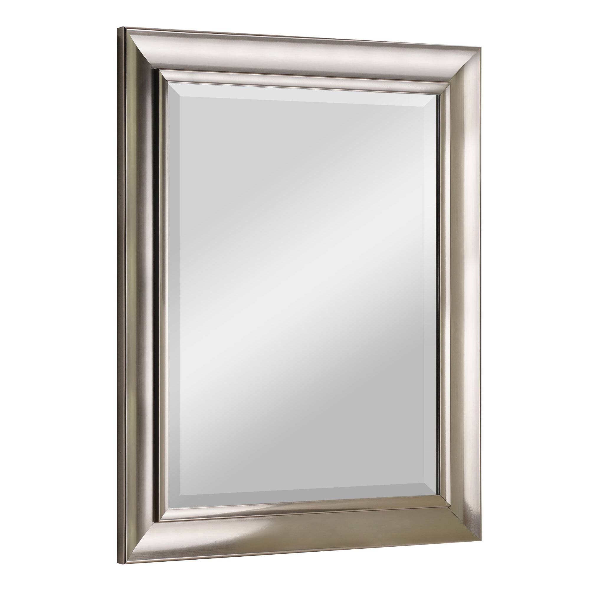 Head West 35" x 29" Oil Rubbed Antique Brushed Nickel Framed Wall Mirror