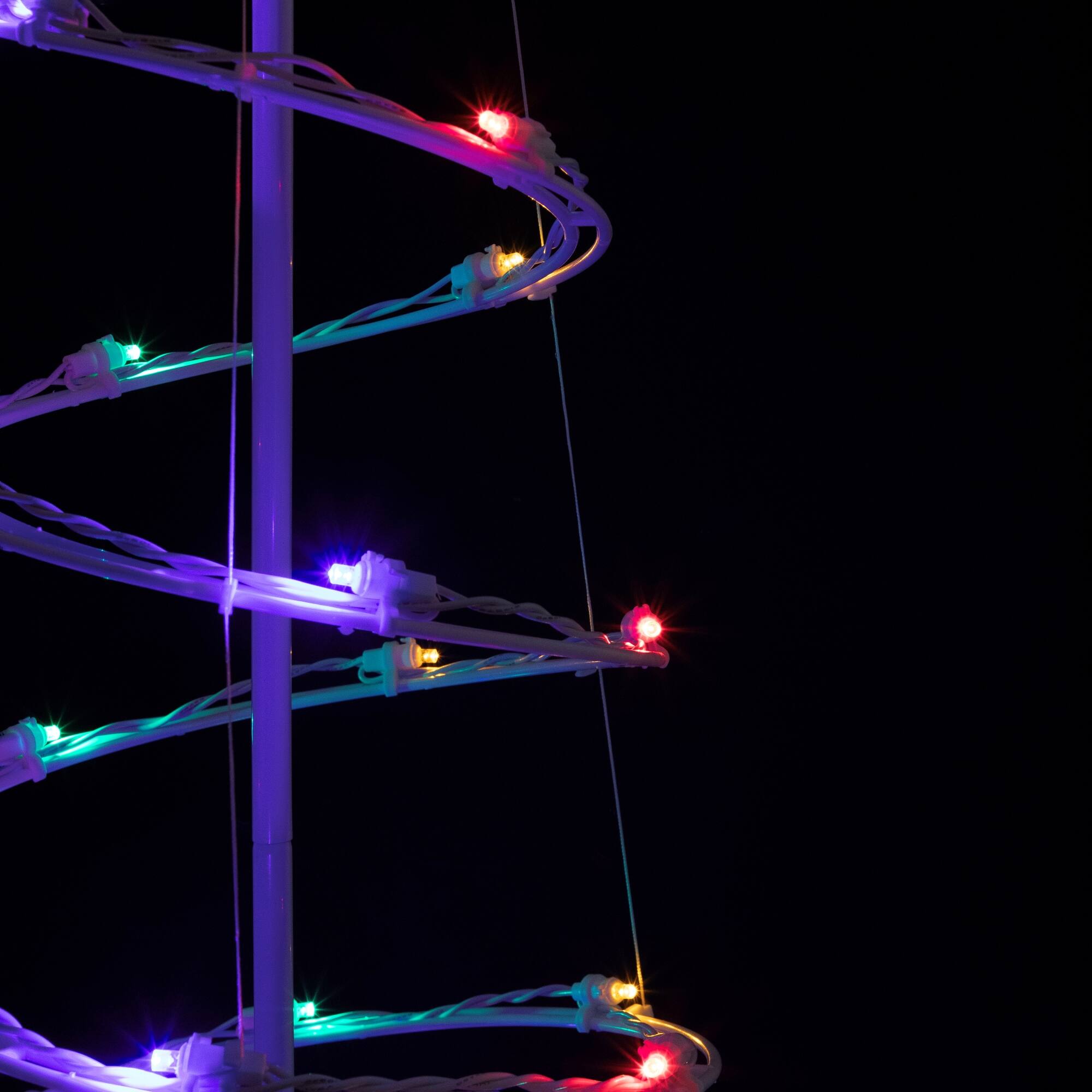 3ft. & 4ft. LED Lighted Spiral Outdoor Christmas Tree Set