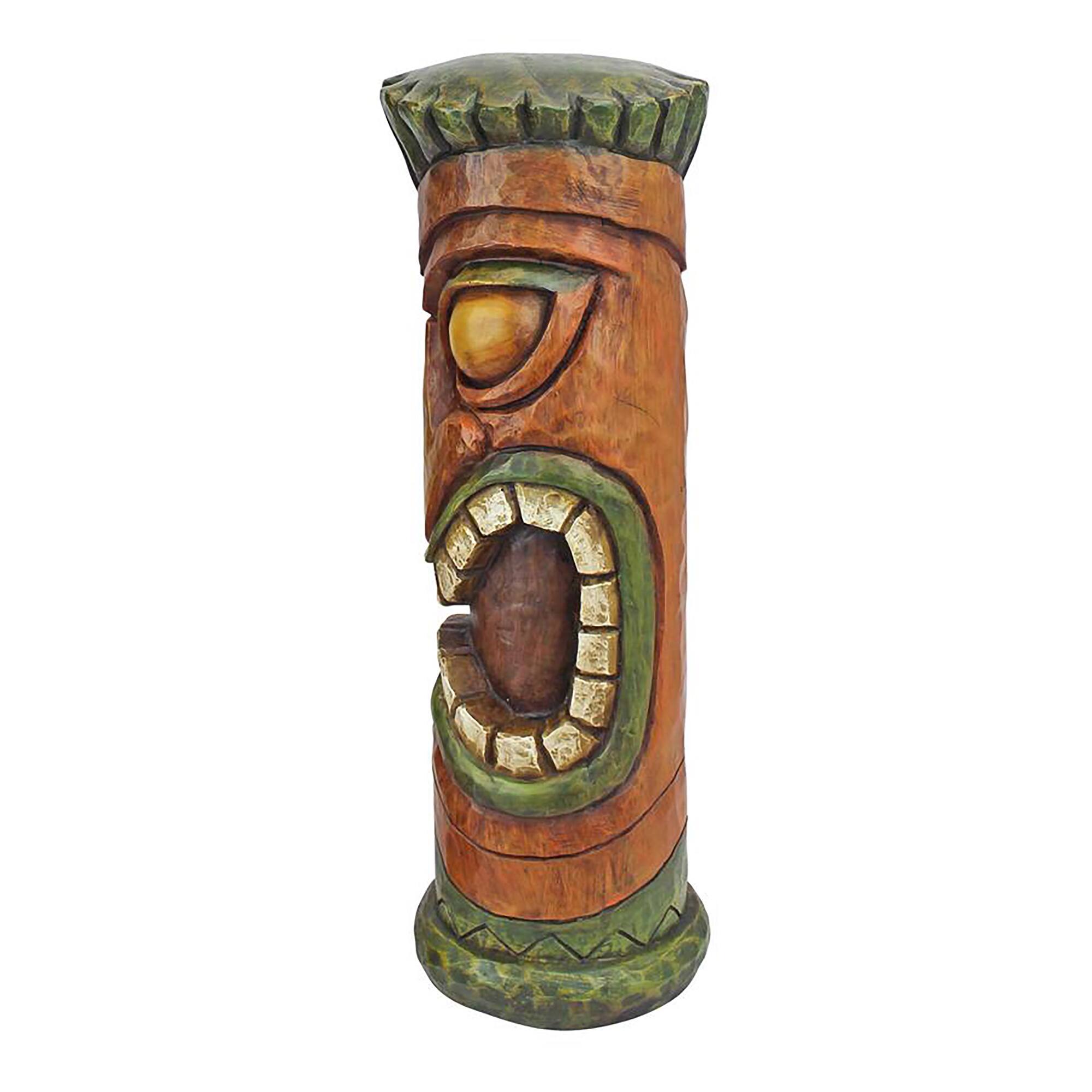 Design Toscano® 21" Moai Haku Hana Aloha Hawaii Tiki Sculpture