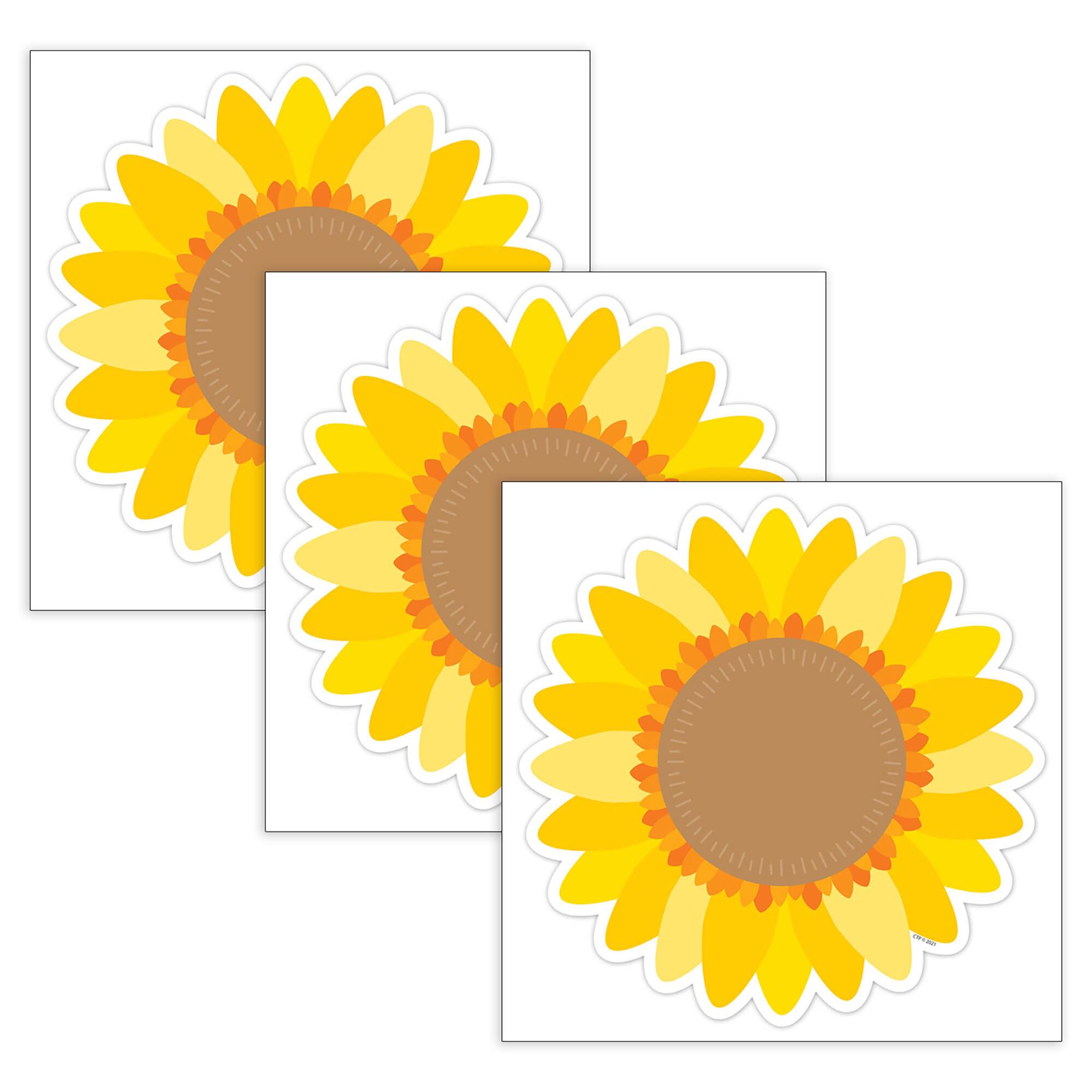 Creative Teaching Press® 6" Sunflower Designer Cut-Outs, 3 Packs of 36