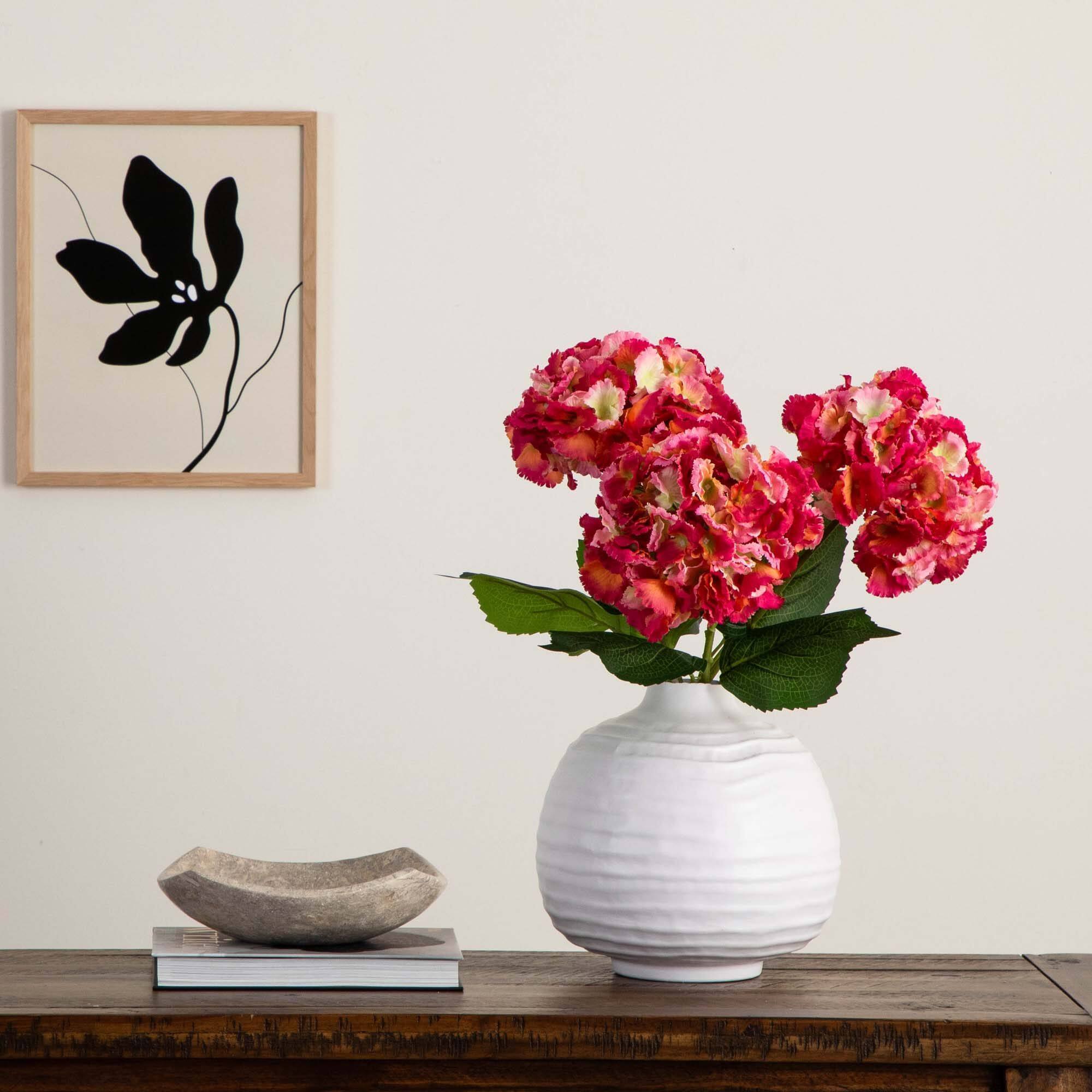 30&#x22; Pink Hydrangea Flower Stems, 3ct.