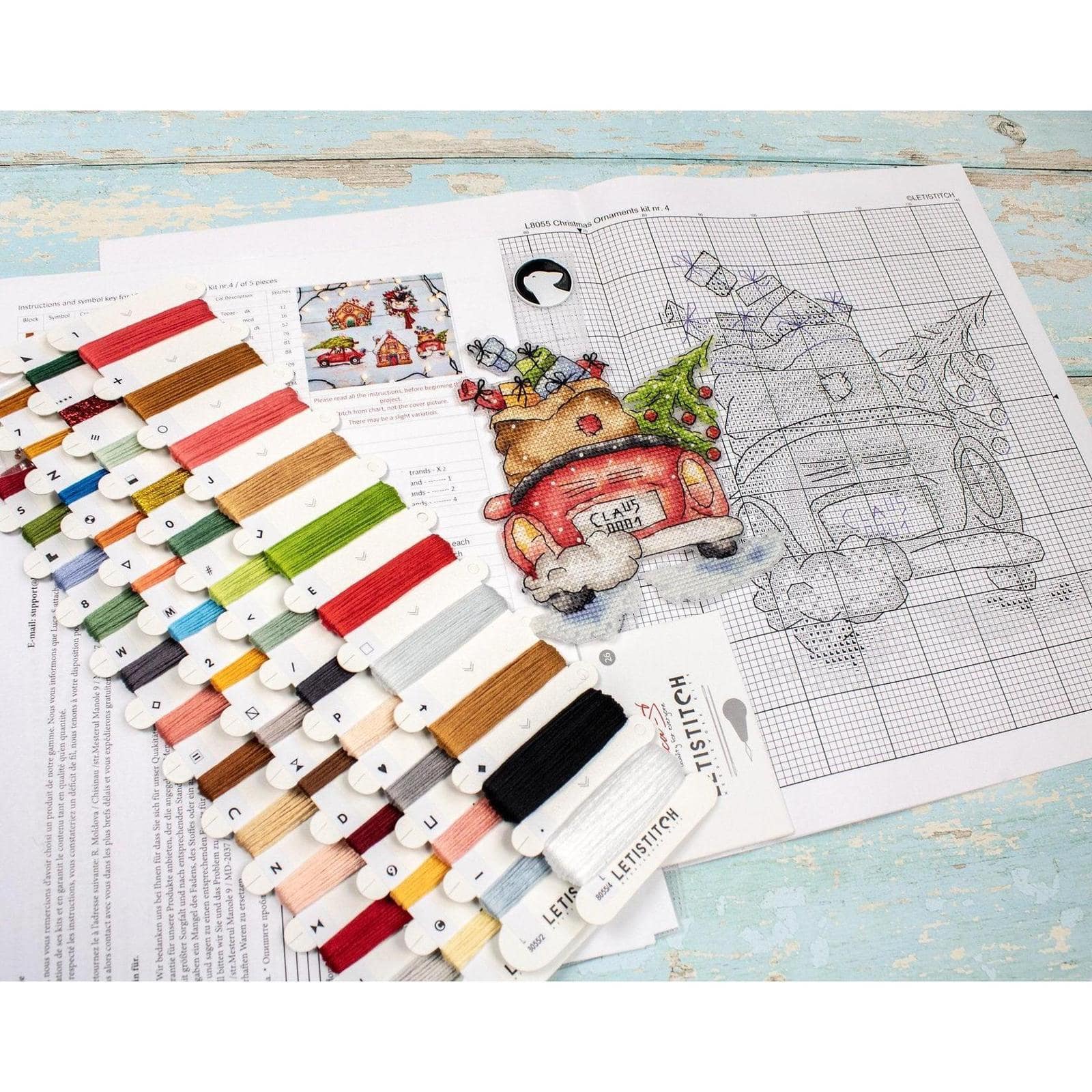 Letistitch Christmas Ornaments Counted Cross Stitch Kit