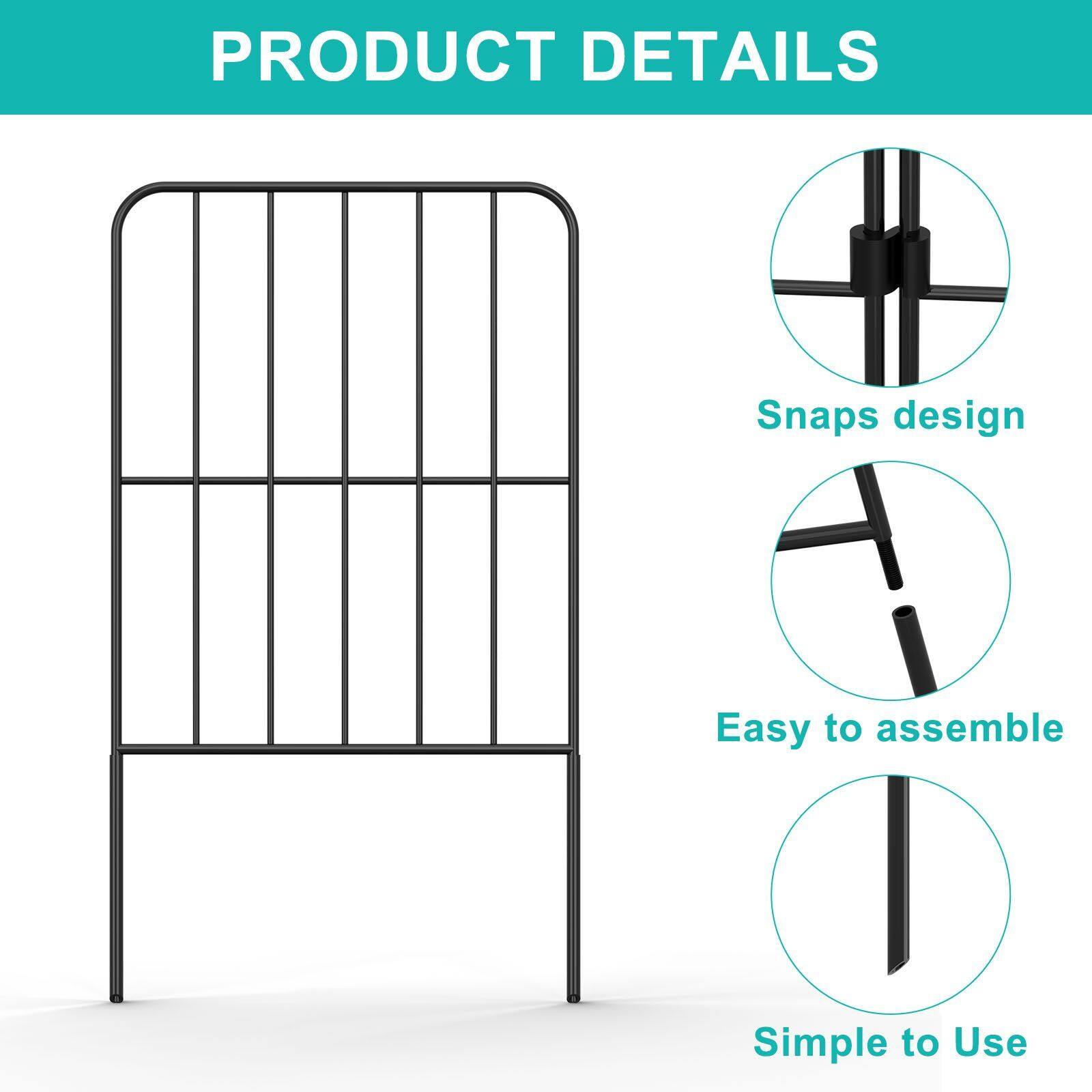 NEX™ Outdoor Lawn Landscape Panel Fence with Square Wire, 10ct.
