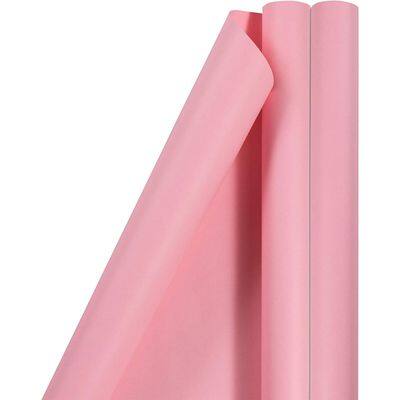  JAM Paper Gift Wrap - Matte Wrapping Paper - 50 Sq Ft Total  (30 in x 10 Ft Each) - Matte Light Baby Pink Pastel - 2 Rolls/Pack : Health  & Household