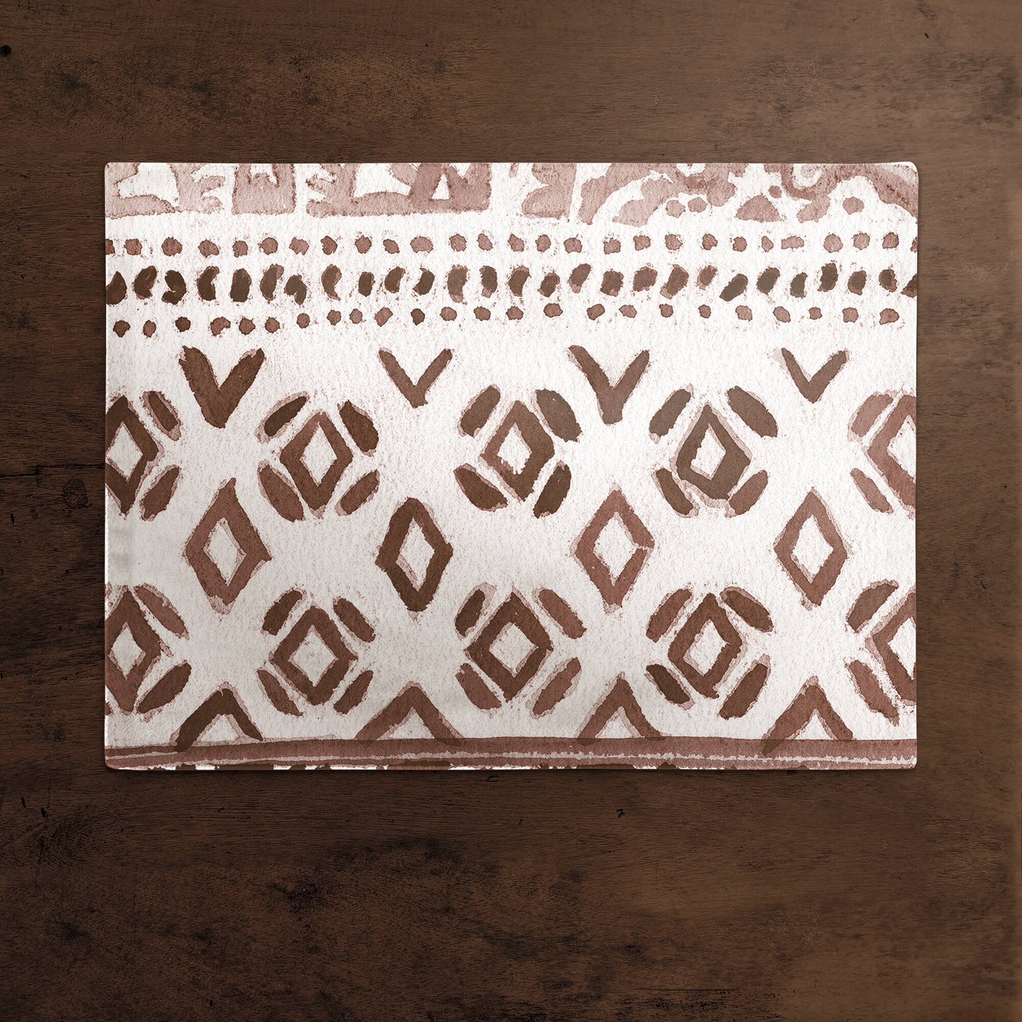 Deep Red Pattern Poly Twill Placemat