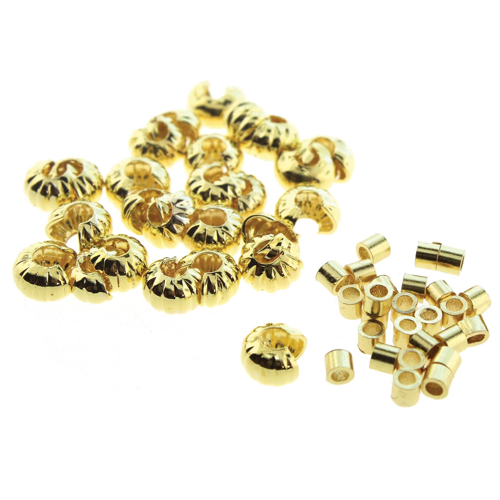 The Beadsmith&#xAE; Assorted Gold Plated Crimp Tubes &#x26; Crimp Covers