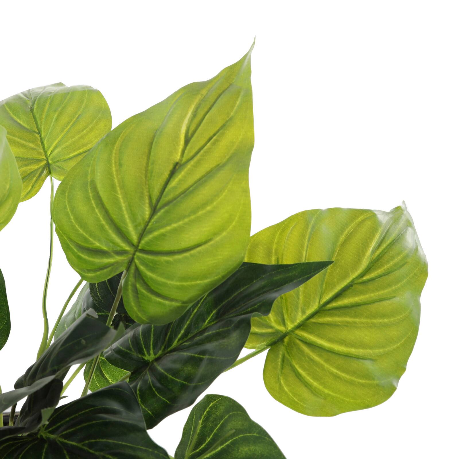 20" Green Foliage Artificial Plant with Black Ceramic Pot