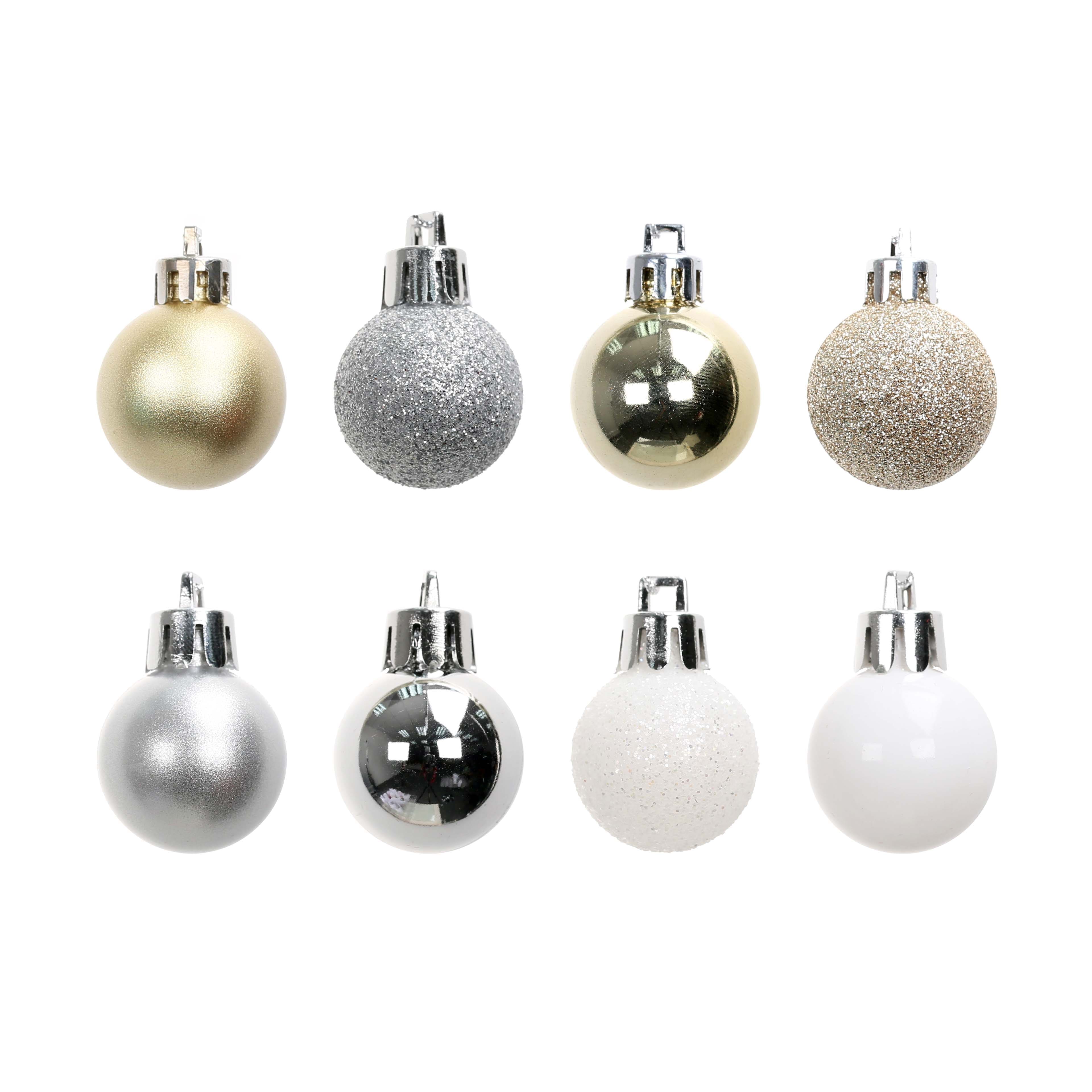 34 Pack 1.25&#x22; Silver &#x26; Gold Ball Party D&#xE9;cor Ornaments by Ashland&#xAE;