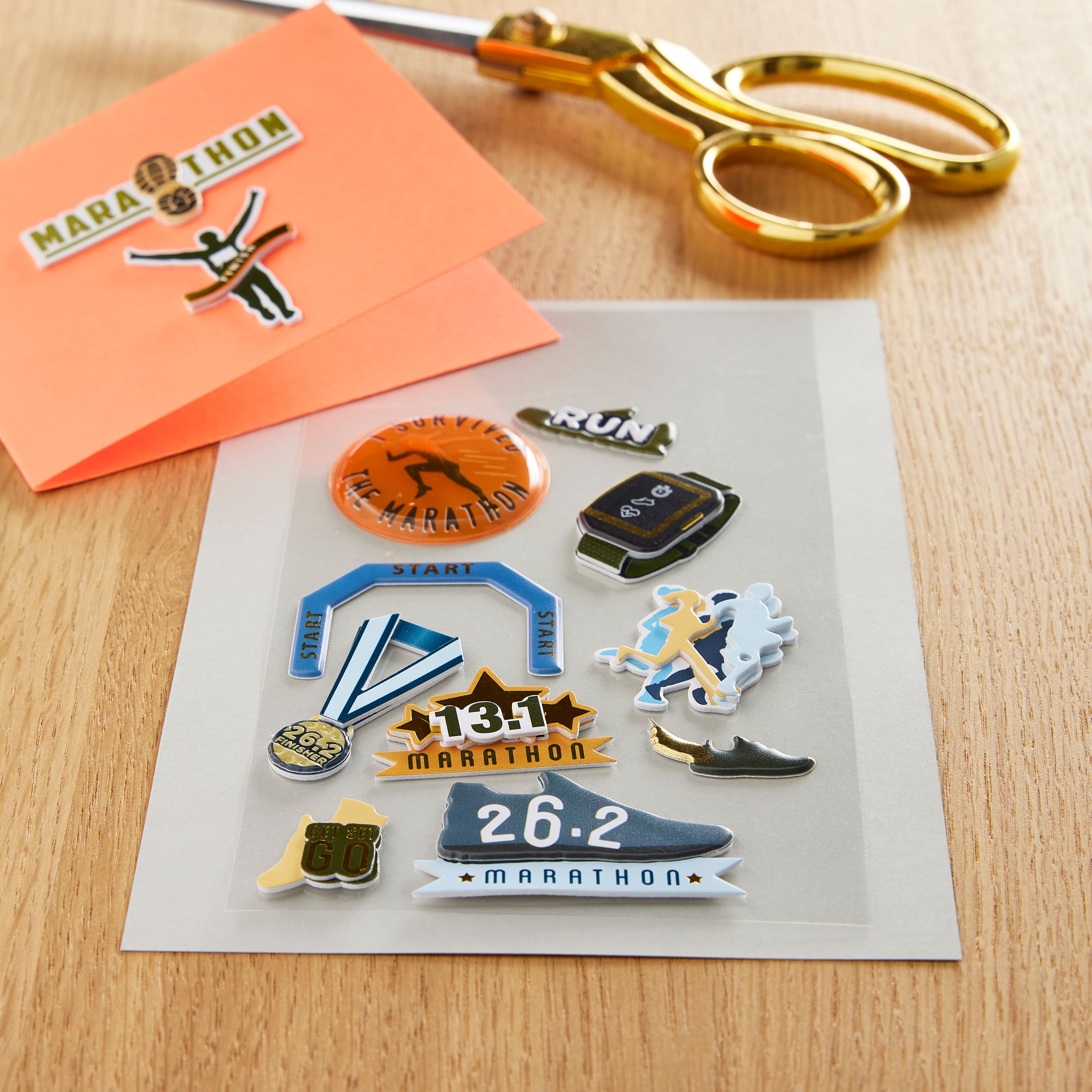 12 Pack: Marathon Running Stickers by Recollections™