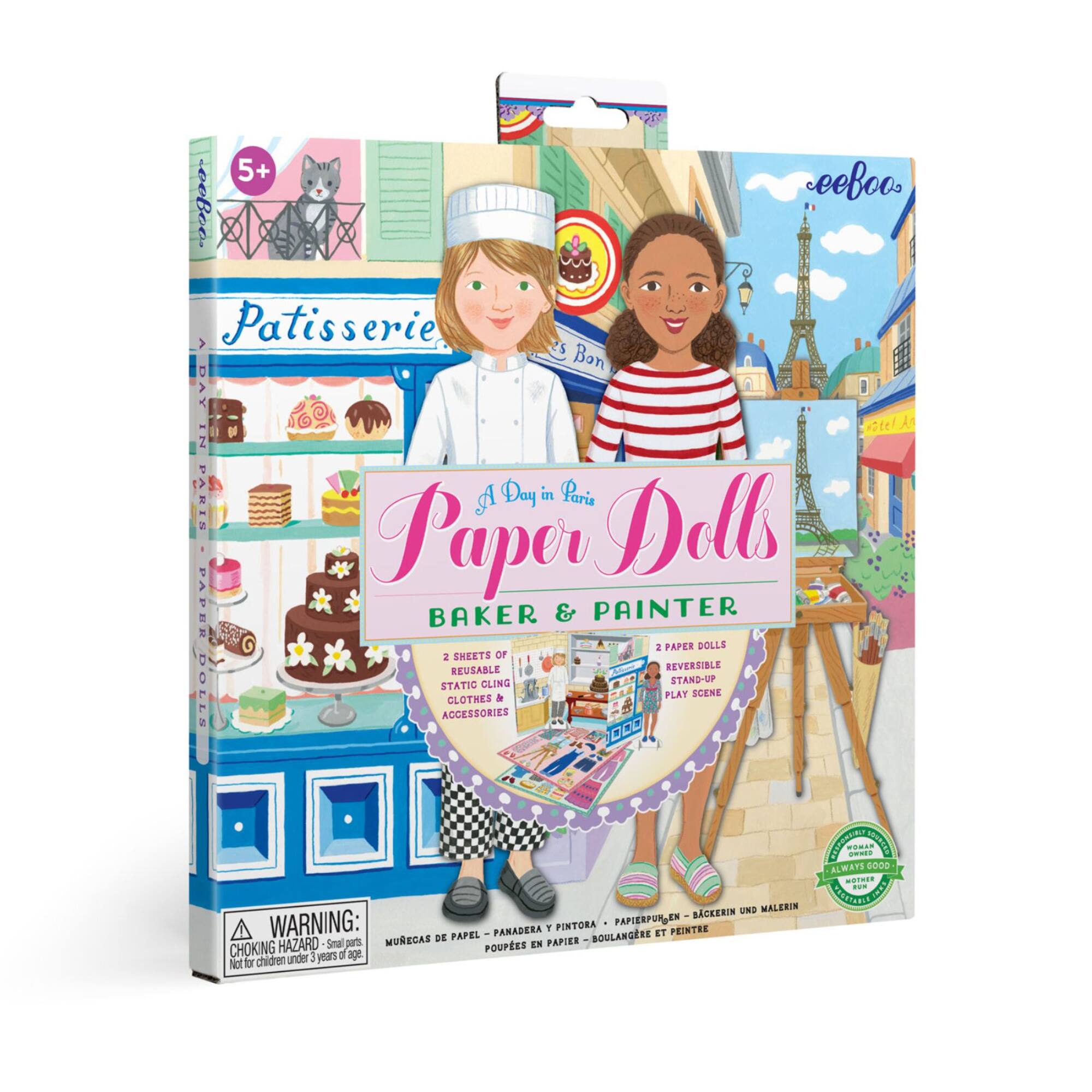 eeBoo Baker & Painter Paper Dolls Reusable Set
