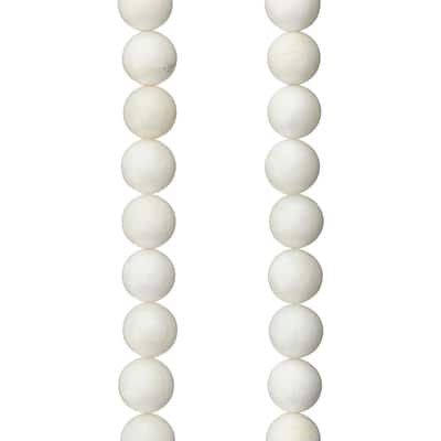White Shell Round Beads, 8mm by Bead Landing™ image