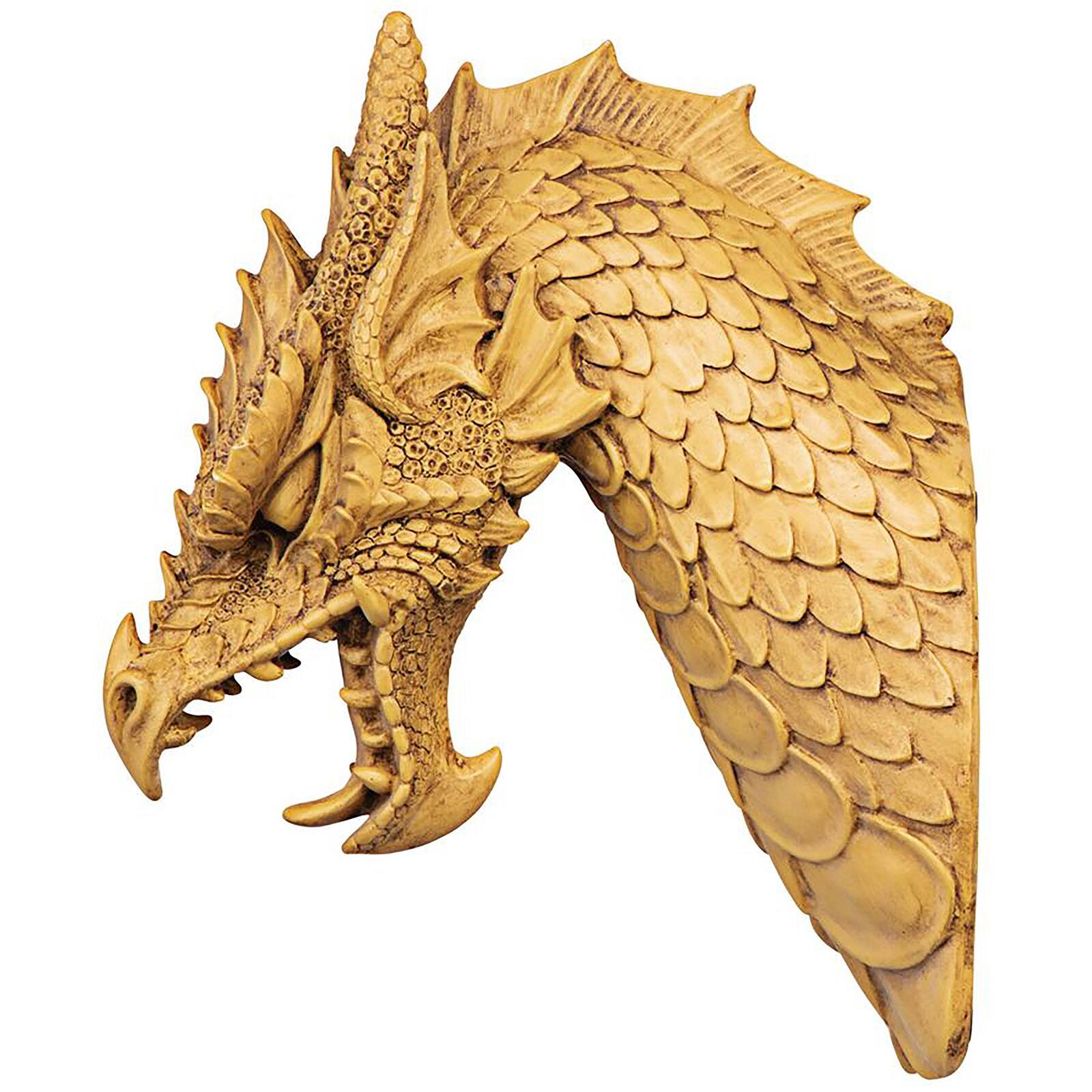 Design Toscano 15.5" Head of the Beast Dragon Wall Sculpture Set