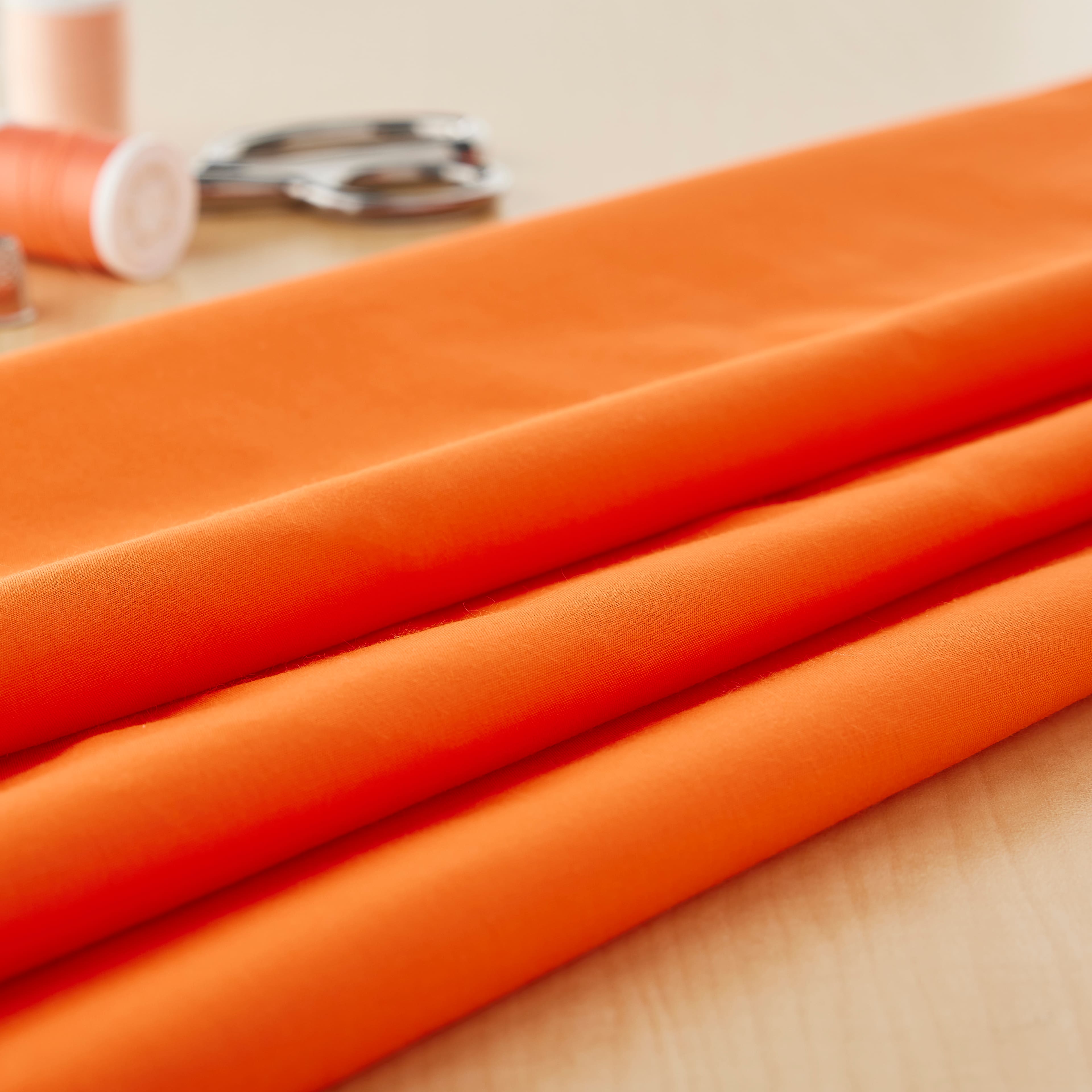 Orange Broadcloth Fabric