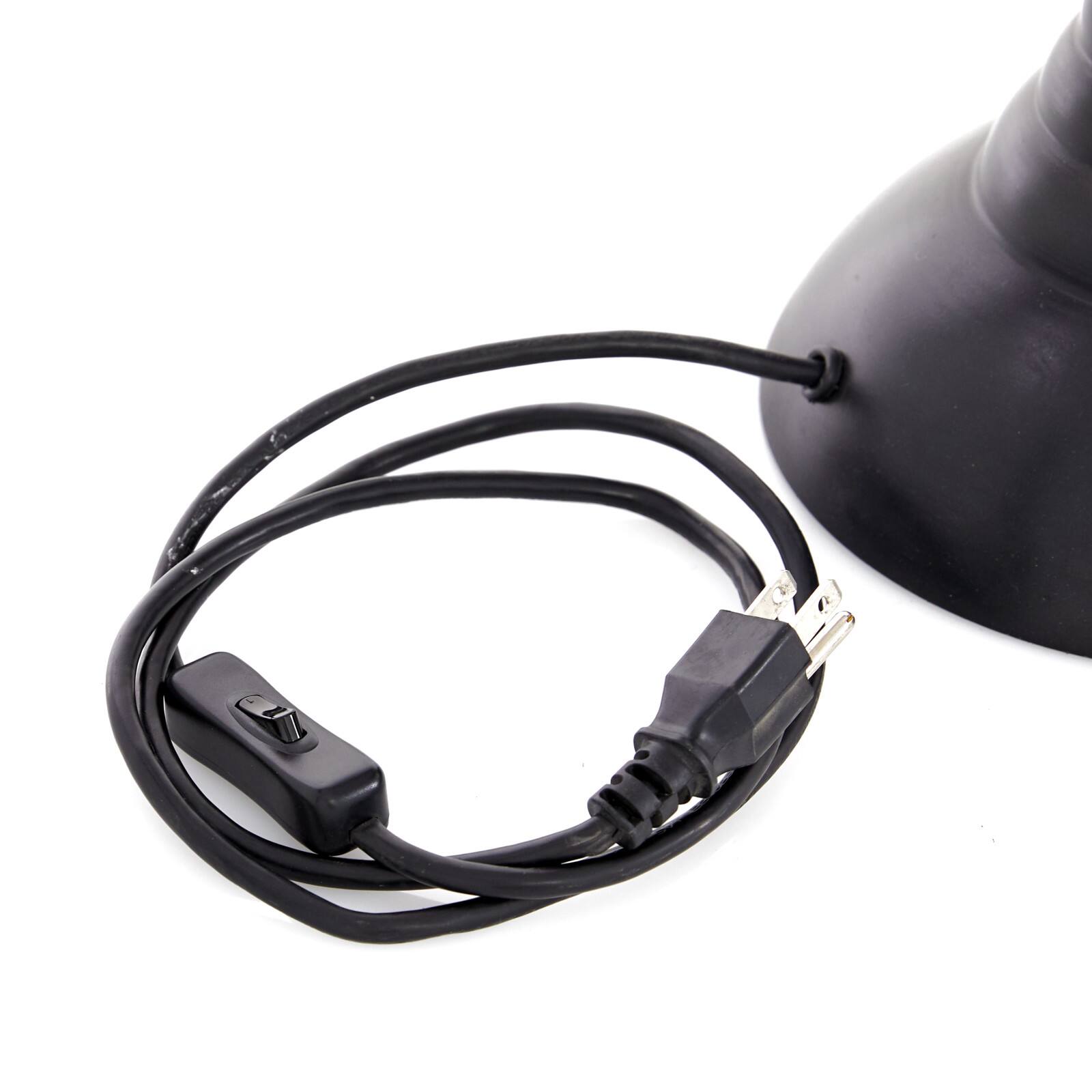 24" Black Metal Industrial Table Lamp